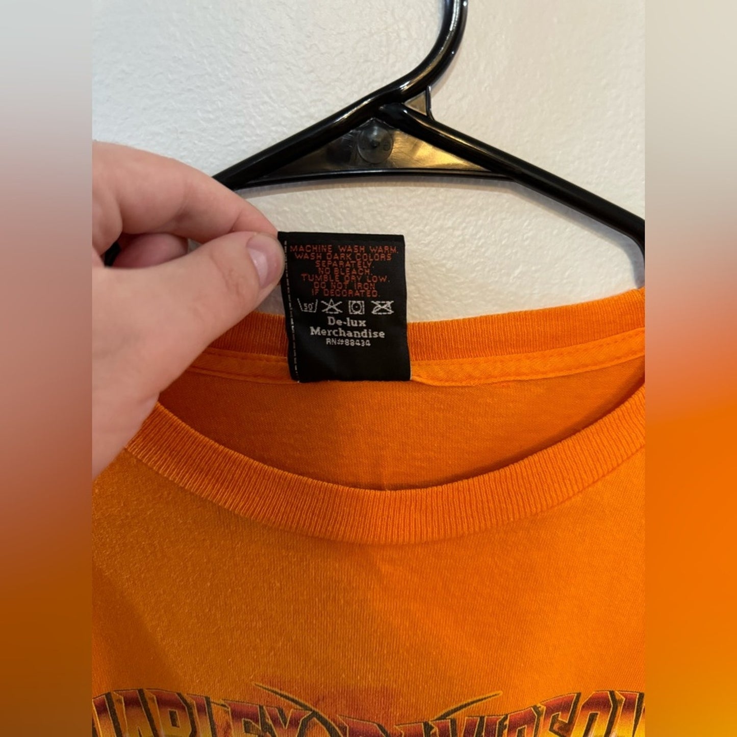 Pre-Owned XL Harley Davidson Vintage Orange Virginia Beach VA 2005 T-Shirt
