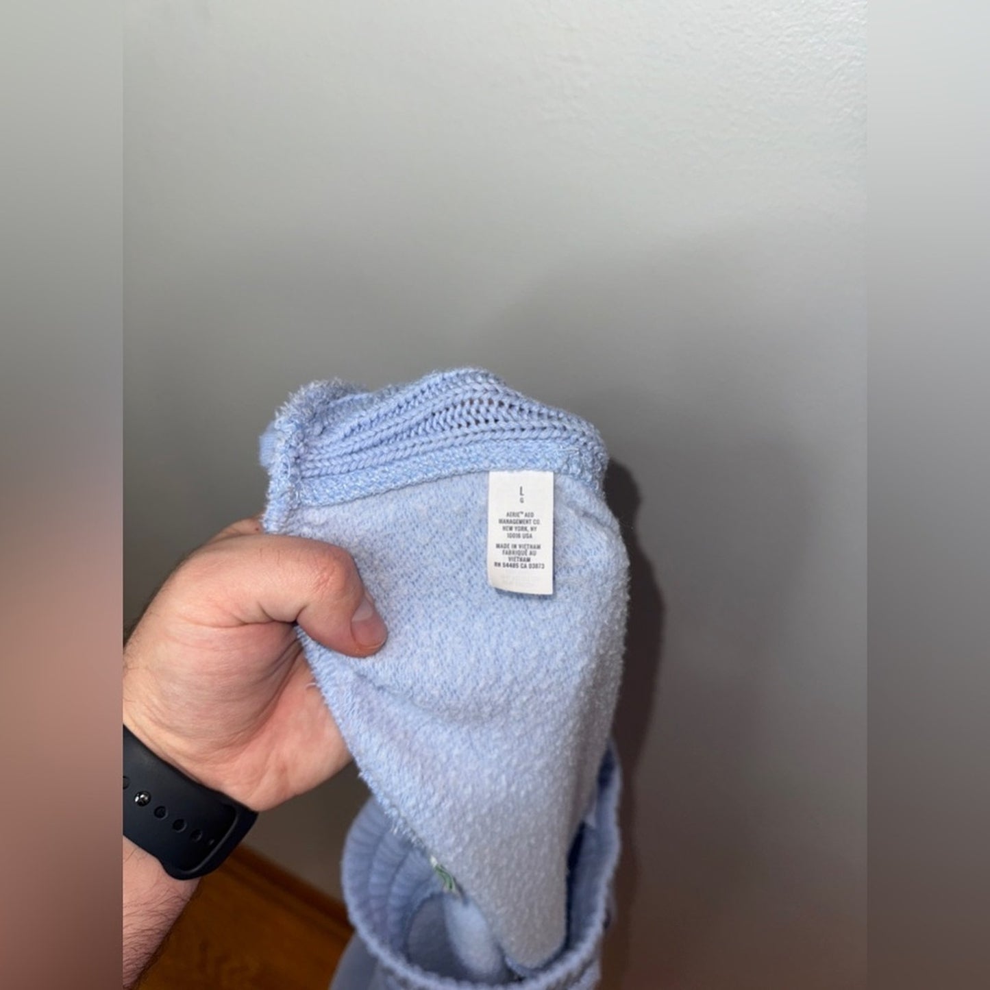 Pre-Owned LG Aerie Light Blue Crochet Sweatpants