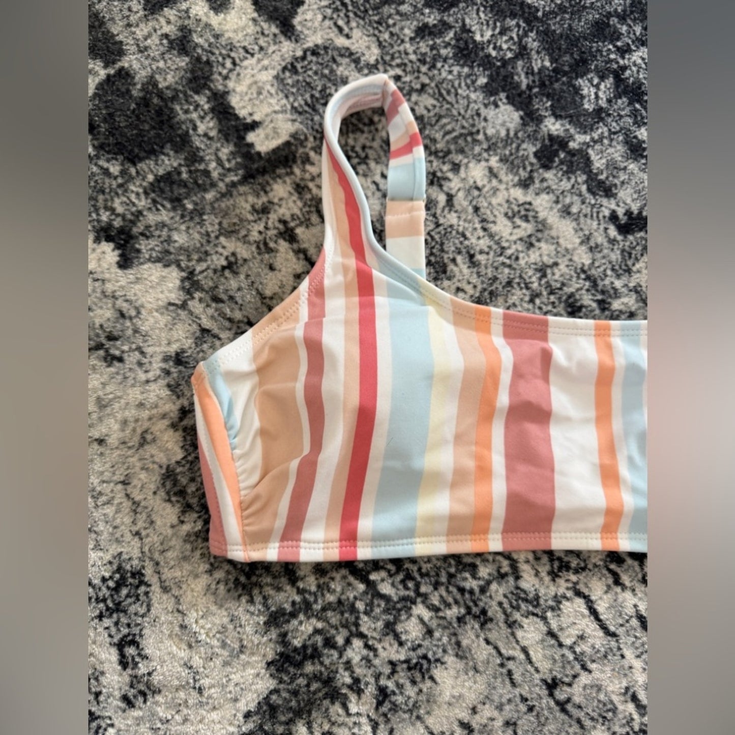NWT LG Xhilaration Multicolor Stripe Bikini Top