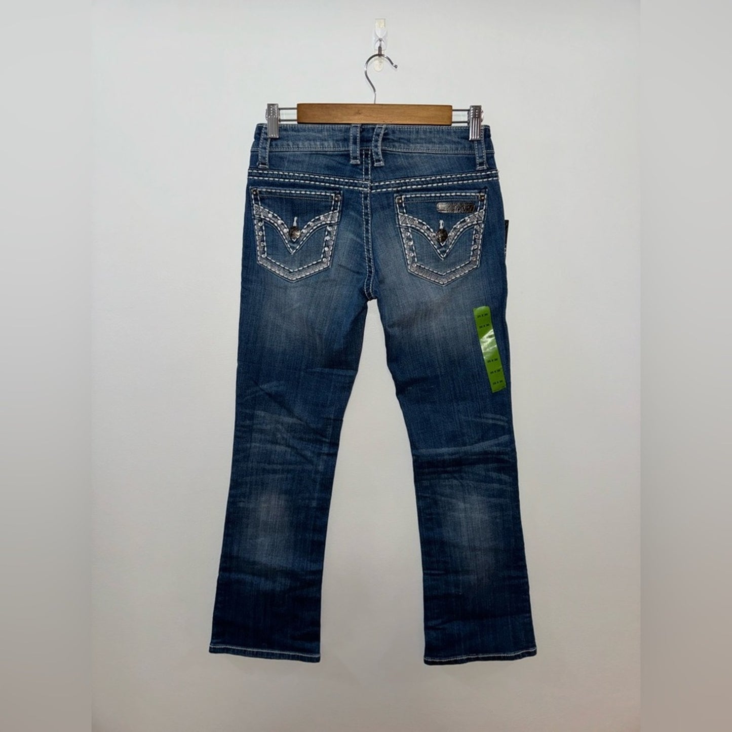 NWT W25xL30 Rock 47 by Wrangler Ultra Low Rise Rhinestone Embellished Jeans
