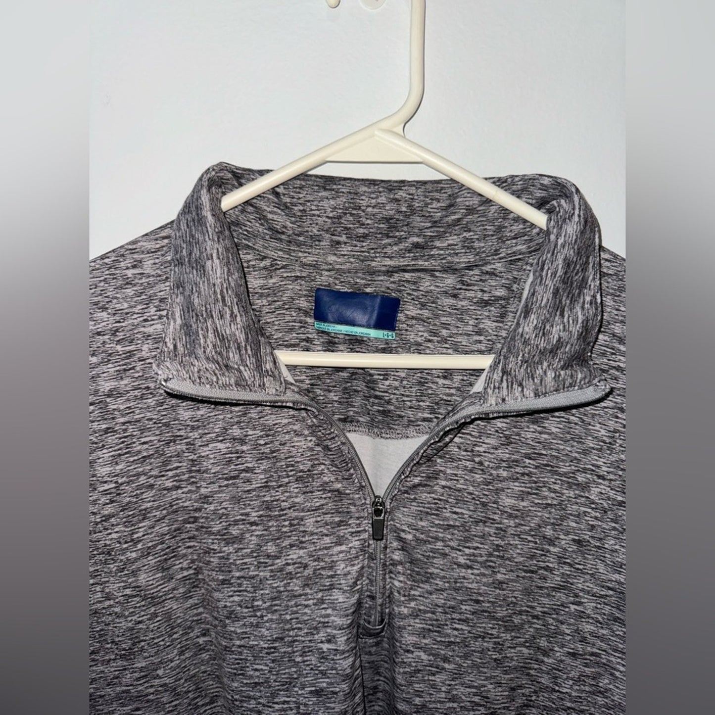 Pre-Owned LG Jack Nicklaus Heather Grey Athletic Quarter Zip Jacket