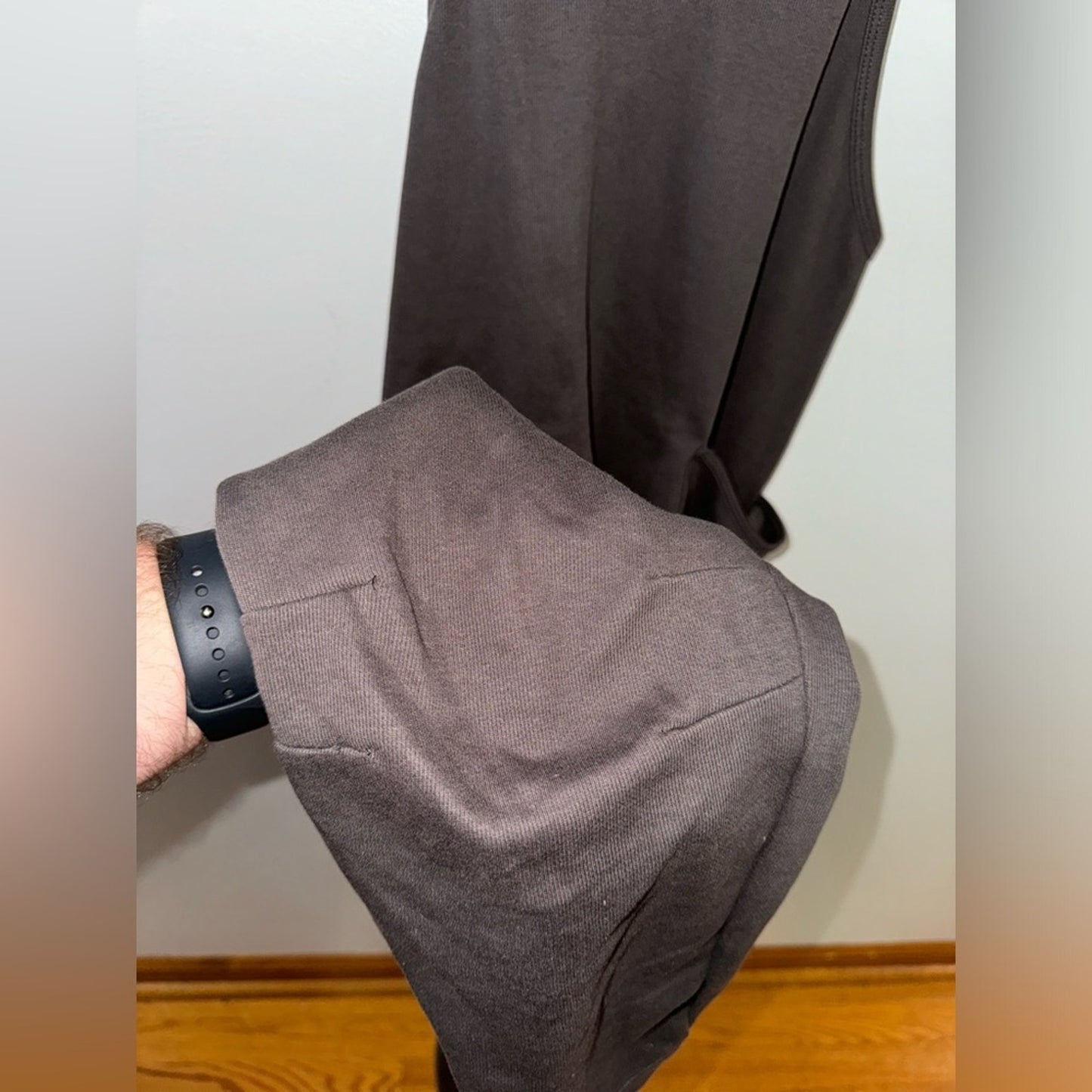 Pre-Owned SM Unbranded Dark Grey Zipper Jumpsuit