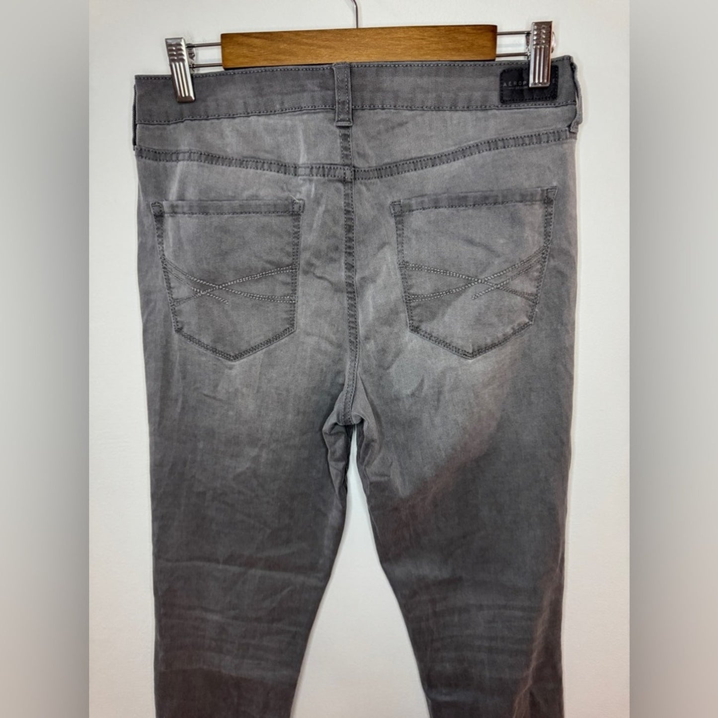 Pre-Owned Size 10 Regular Aeropostale Grey High Waisted Jegging