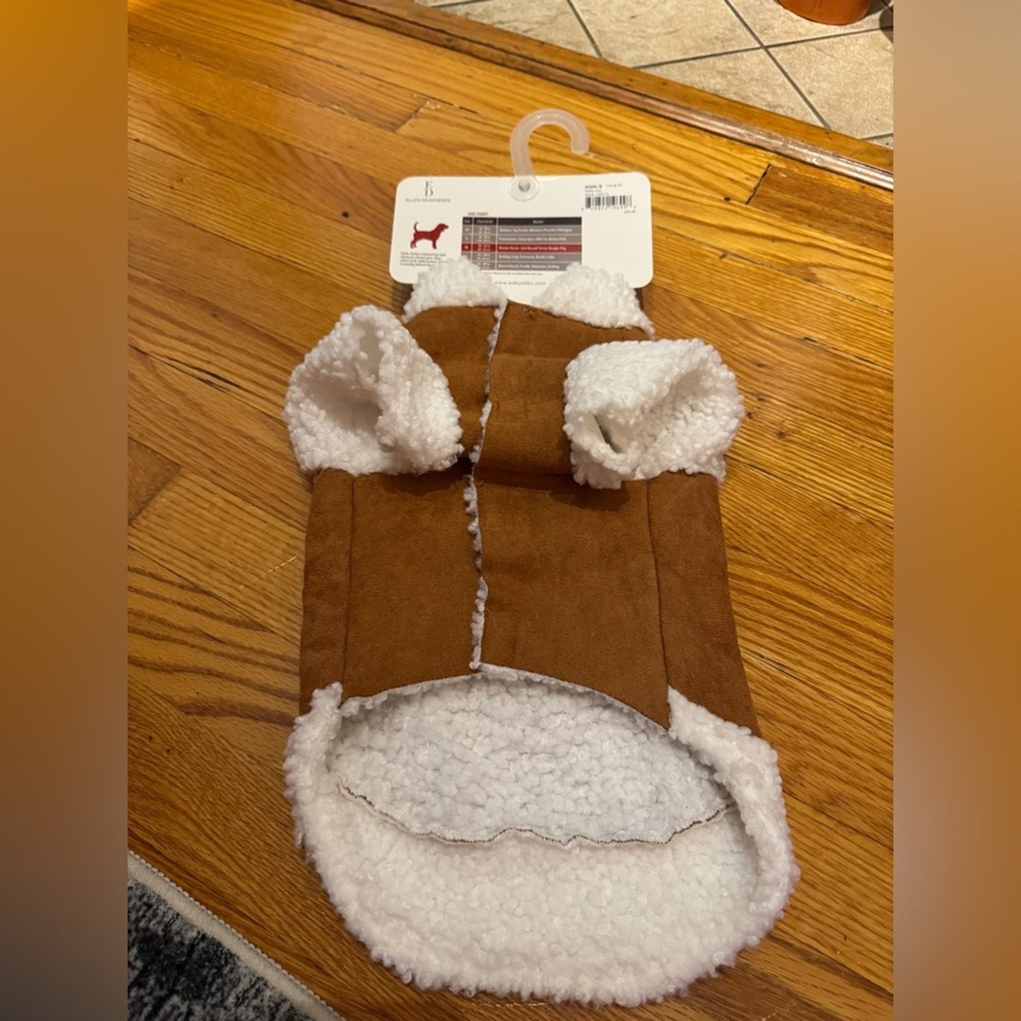 NWT MD Ellen Degeneres Pet Apparel Love Sheerling Jacket For Dog