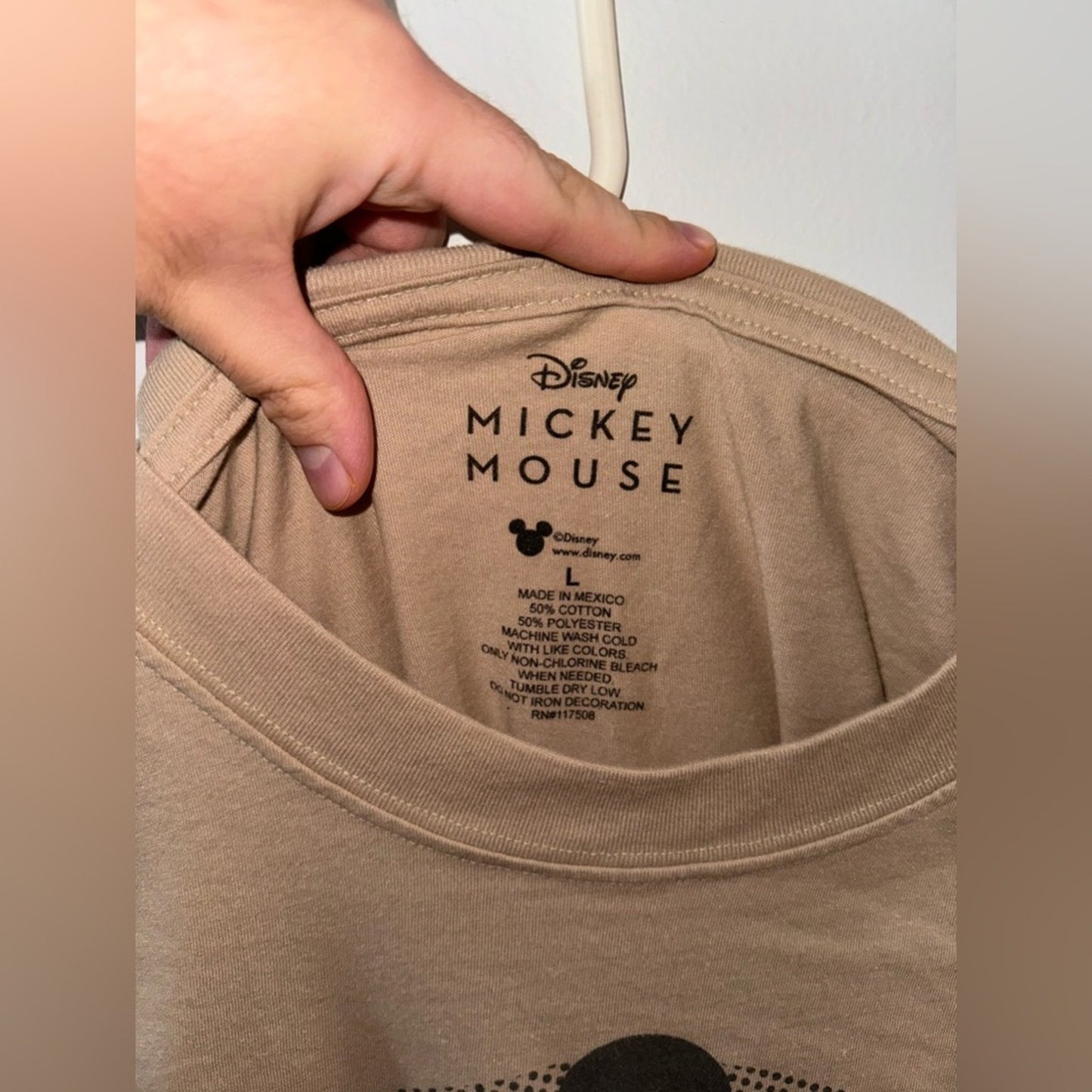 Pre-Owned LG Disney Tan Mickey Mouse Graphic T-shirt