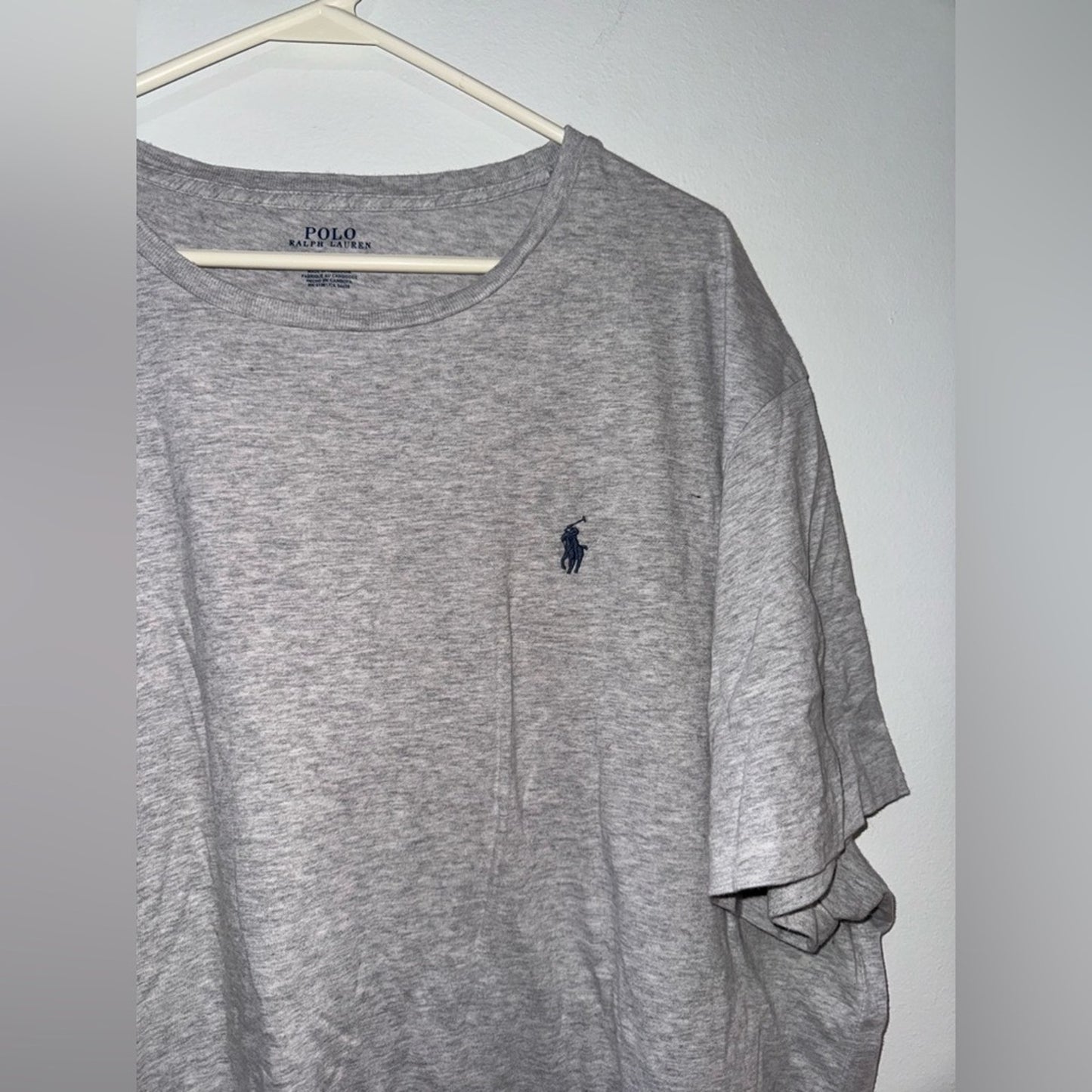 Pre-Owned XXL Polo Ralph Lauren Light Heather Grey Logo T-Shirt