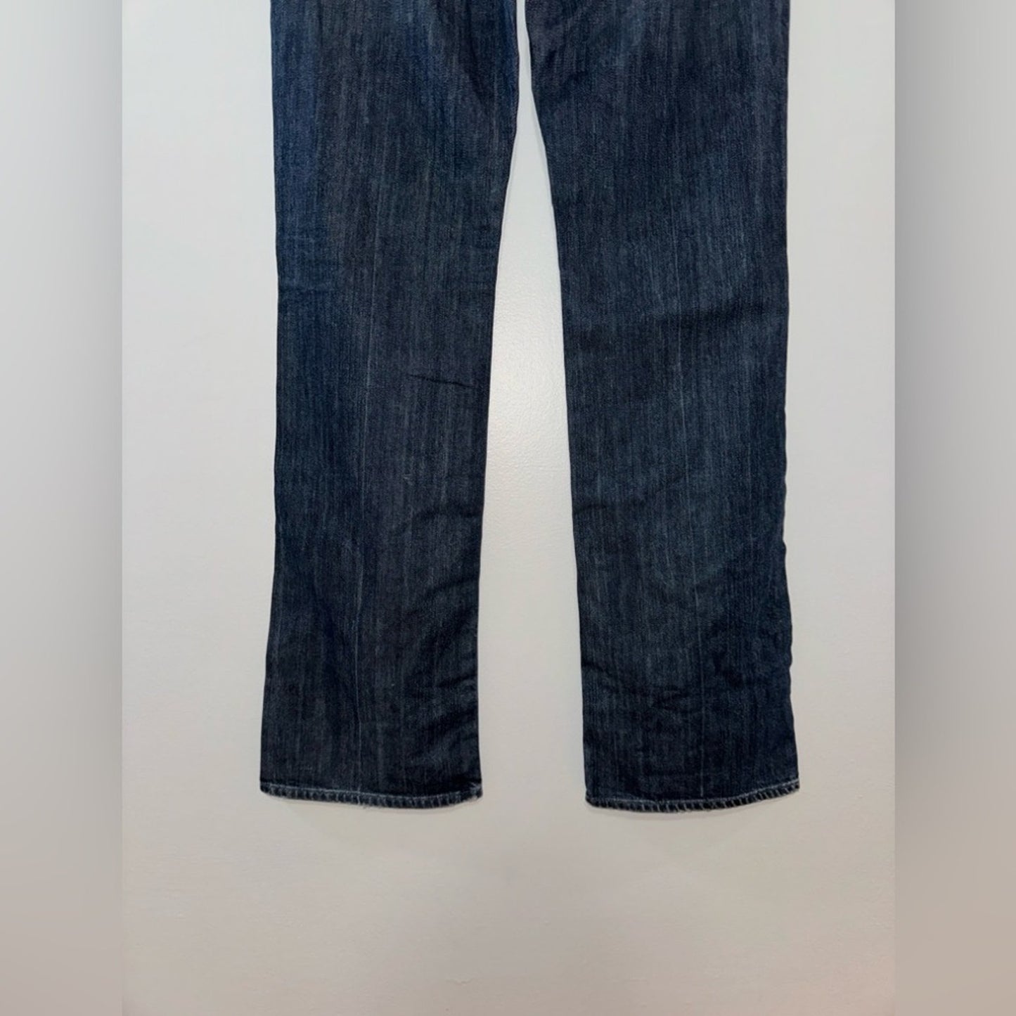 Pre-Owned W31xL34 7 for all Mankind Blue Distressed Bootcut Jeans