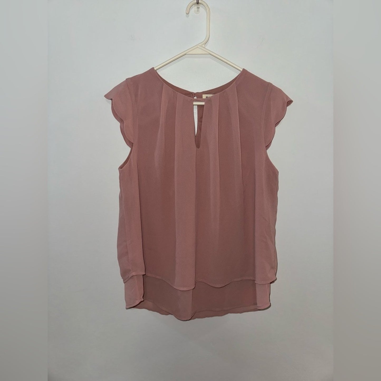 Pre-Owned LG Monteau Blush Pink Sleeveless Flowy Blouse