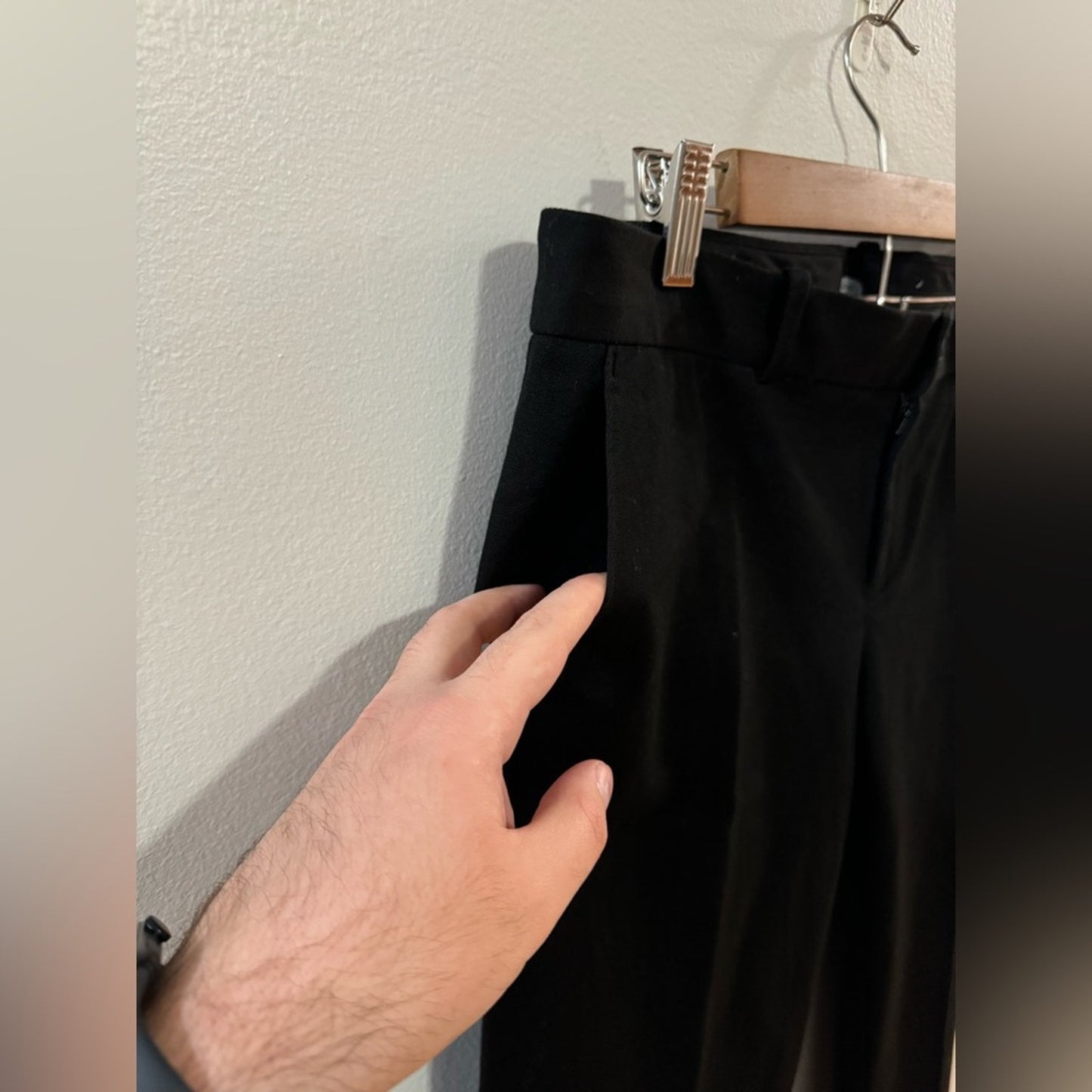 Pre-Owned Size 8 Regular Gap Black True Straight Dress Pants