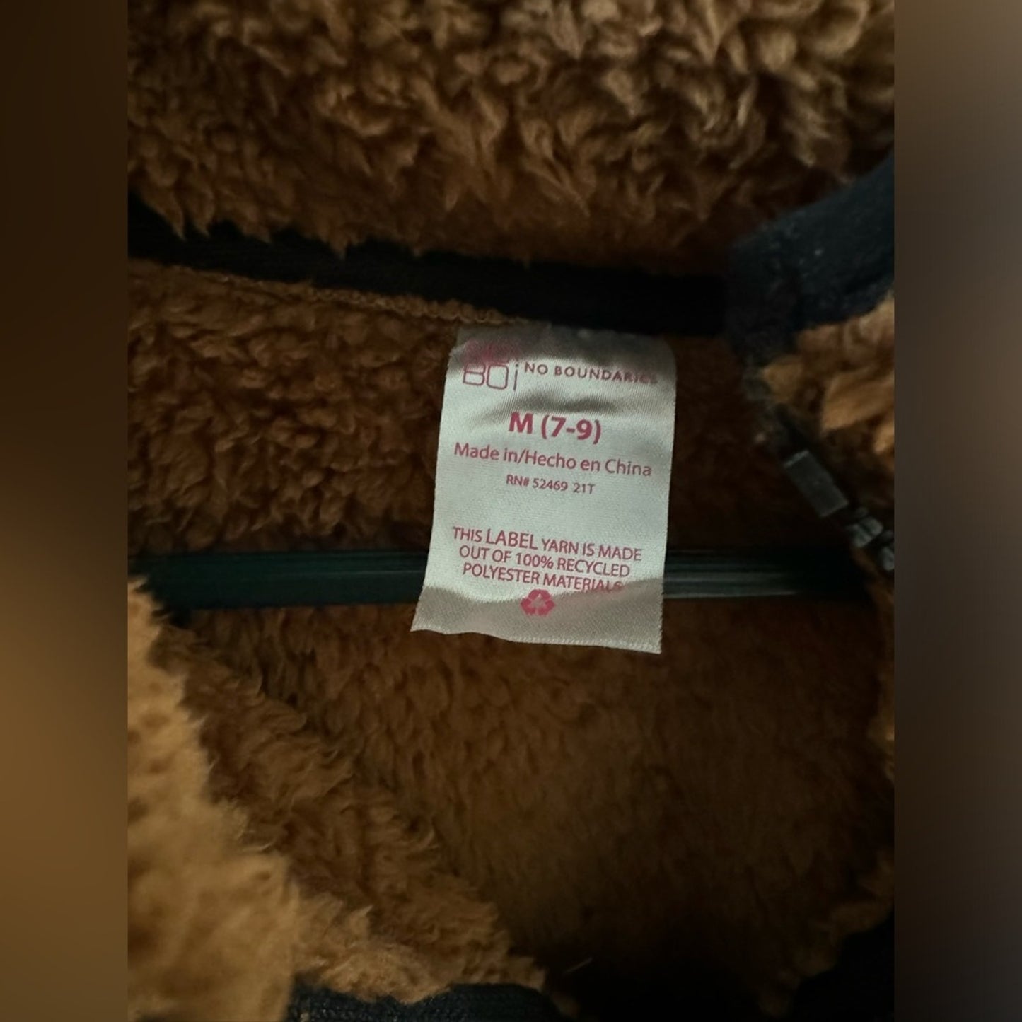 Used MD No Boundaries Brown Fleece Jacket