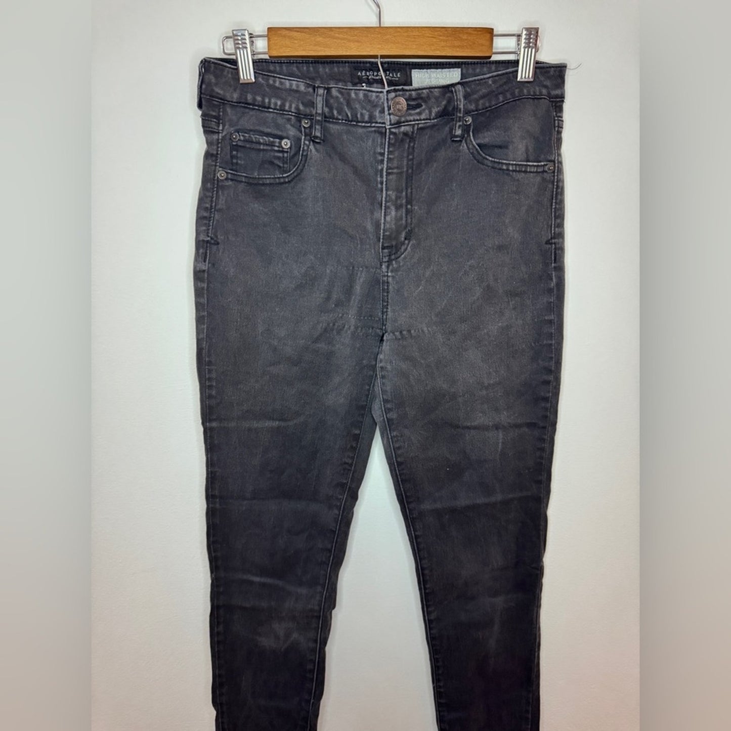 Pre-Owned Size 10 Regular Aeropostale Black High Waisted Jegging