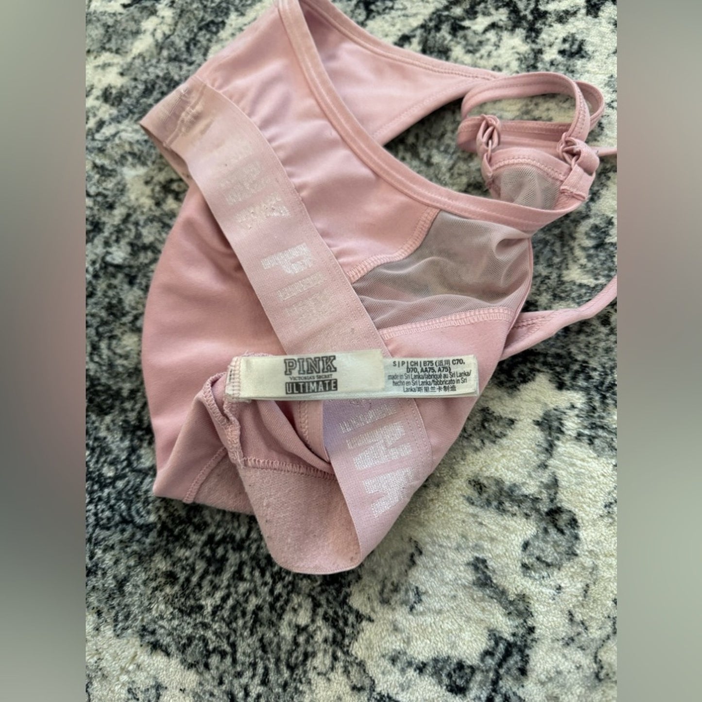Pre-Owned SM PINK Victoria’s Secret Pink Logo Sports Bra