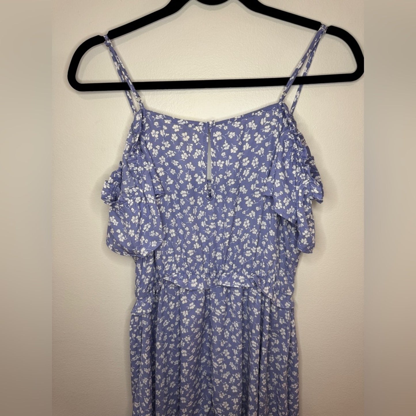 Pre-Owned MD Jessica Simpson Blue Floral Off the Shoulder Dress