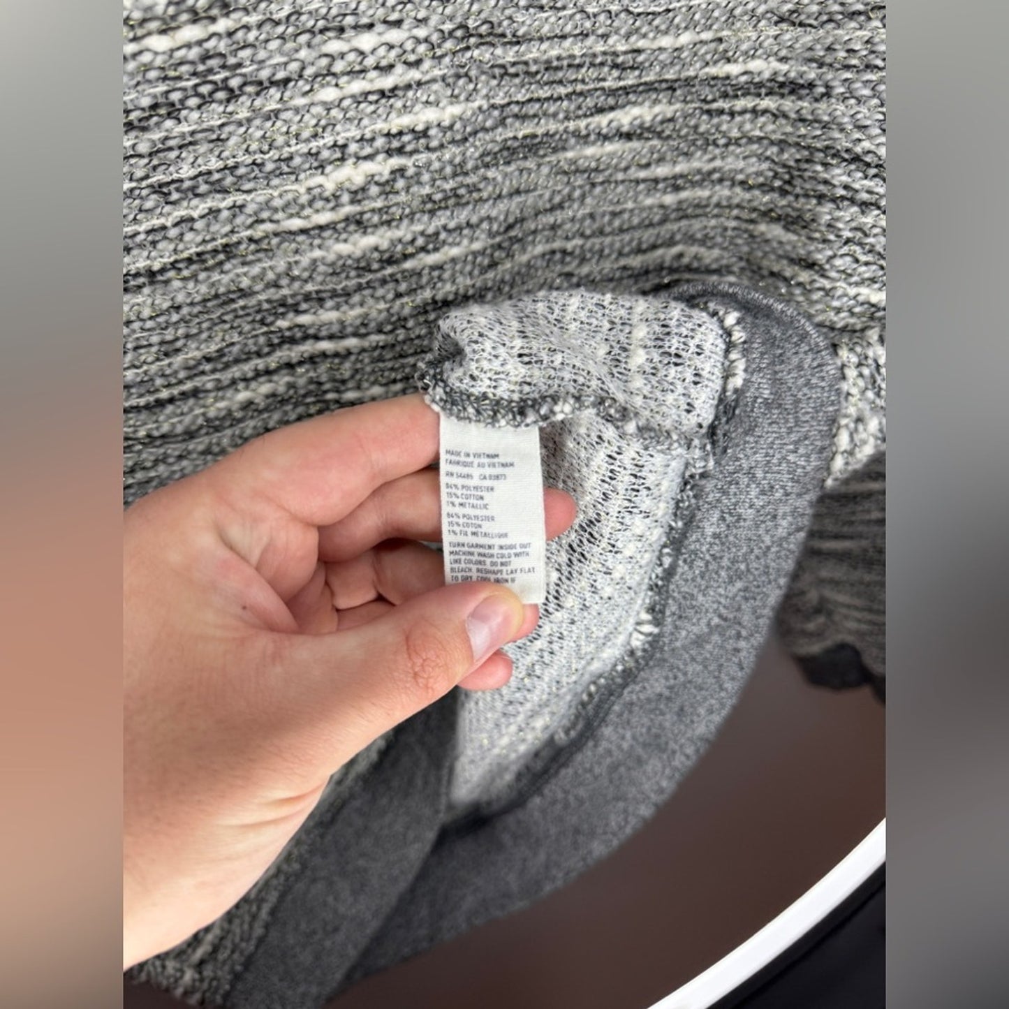 Pre-Owned SM American Eagle Knitted Metallic Crewneck Shirt