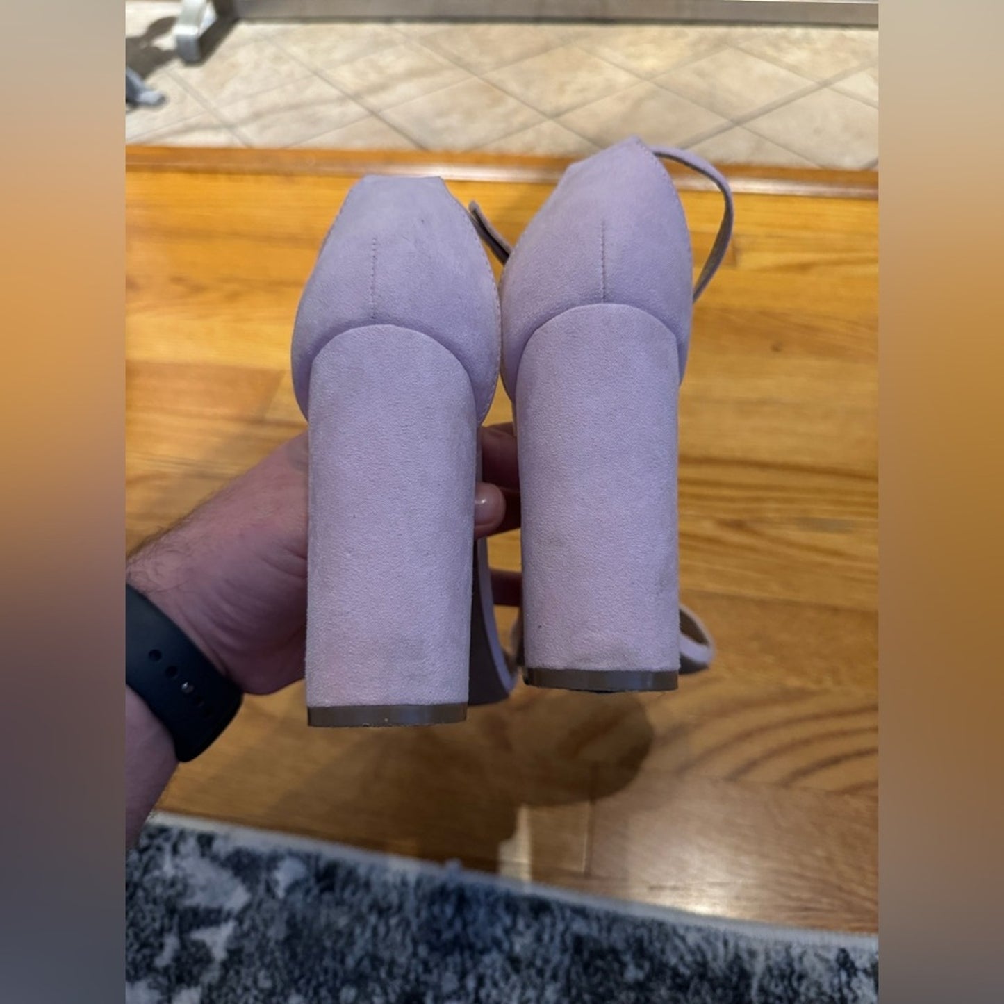 Pre-Owned Size W8.5 Dream Pairs Grey Suede High Heel