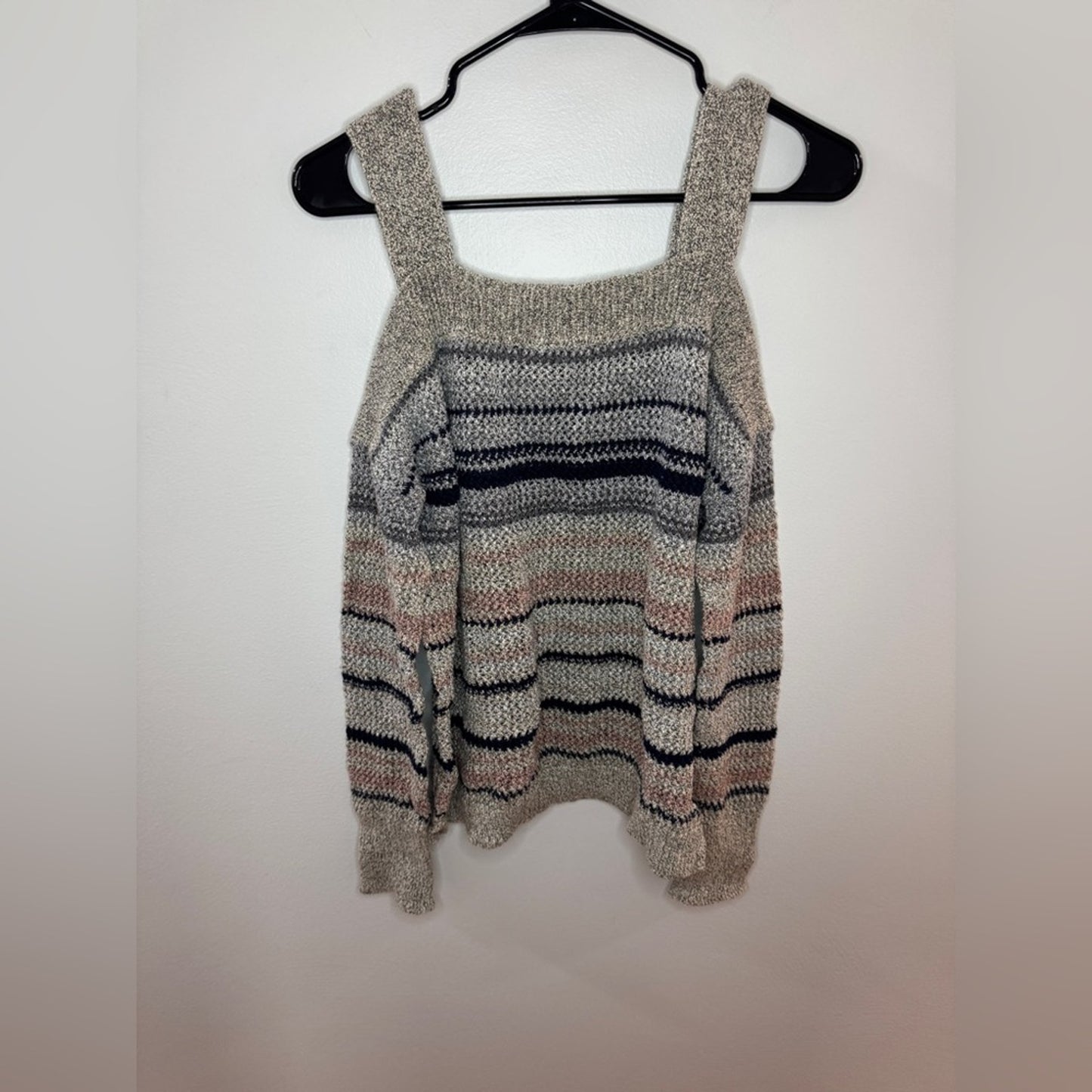 Pre-Owned MD Maurices Off the Shoulder Striped Sweater