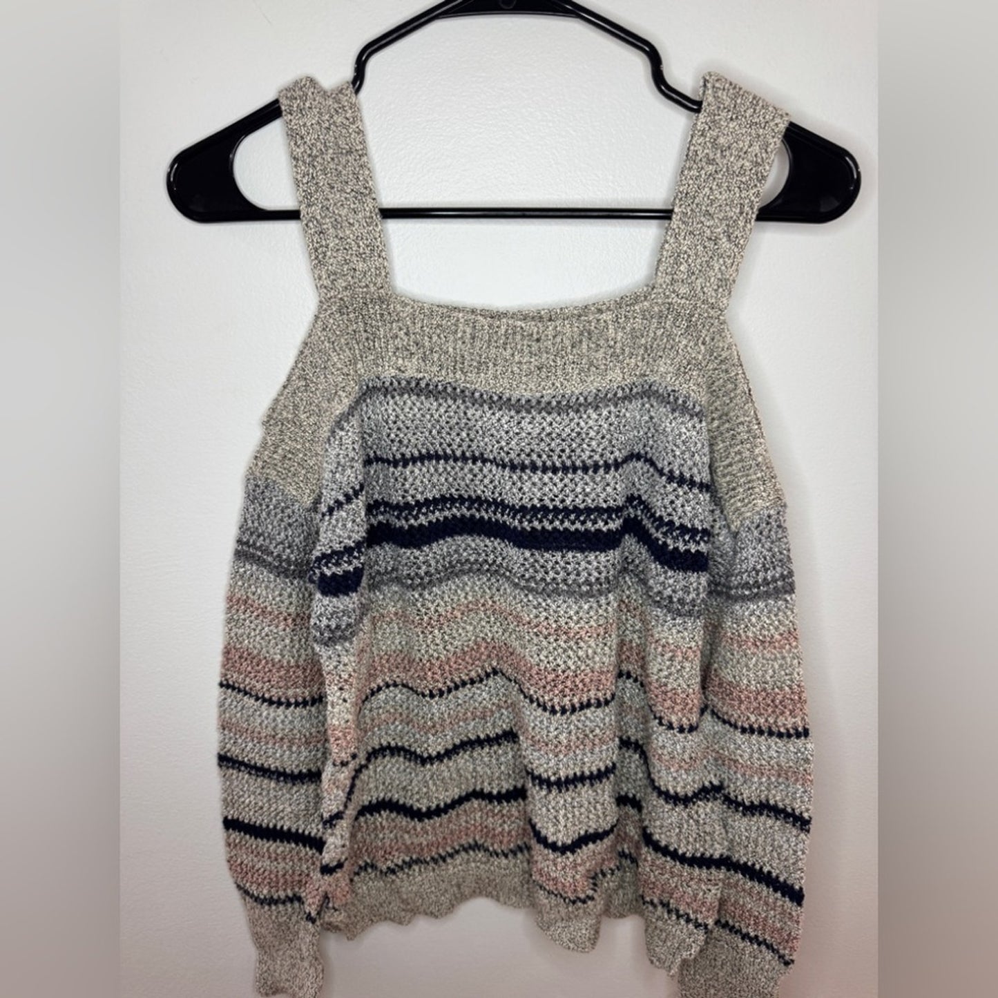 Pre-Owned MD Maurices Off the Shoulder Striped Sweater