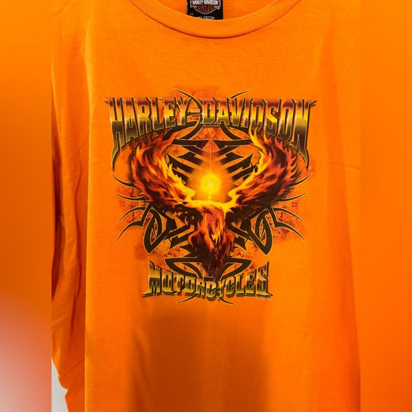 Pre-Owned XL Harley Davidson Vintage Orange Virginia Beach VA 2005 T-Shirt