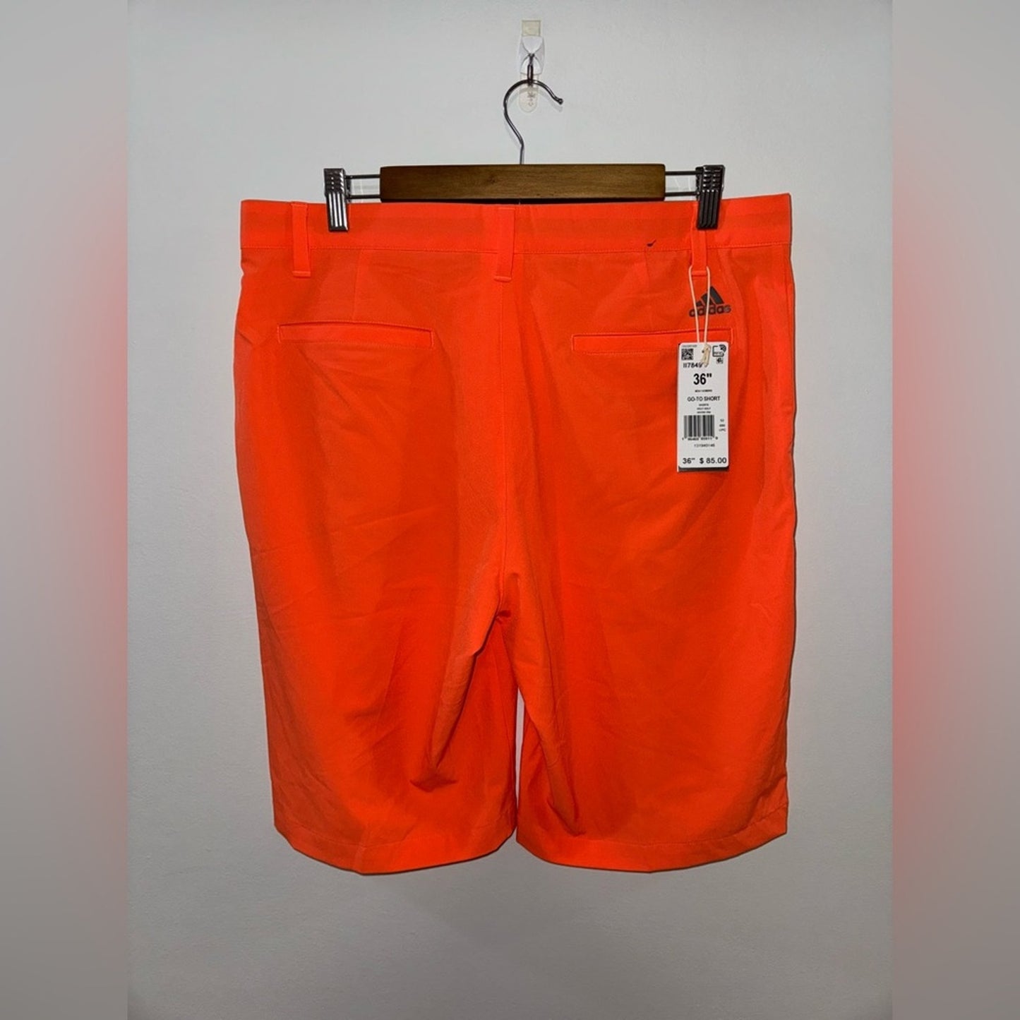 NWT Size 36 Adidas Orange Go-To Golf Short 11” Inseam in Wonder Clay