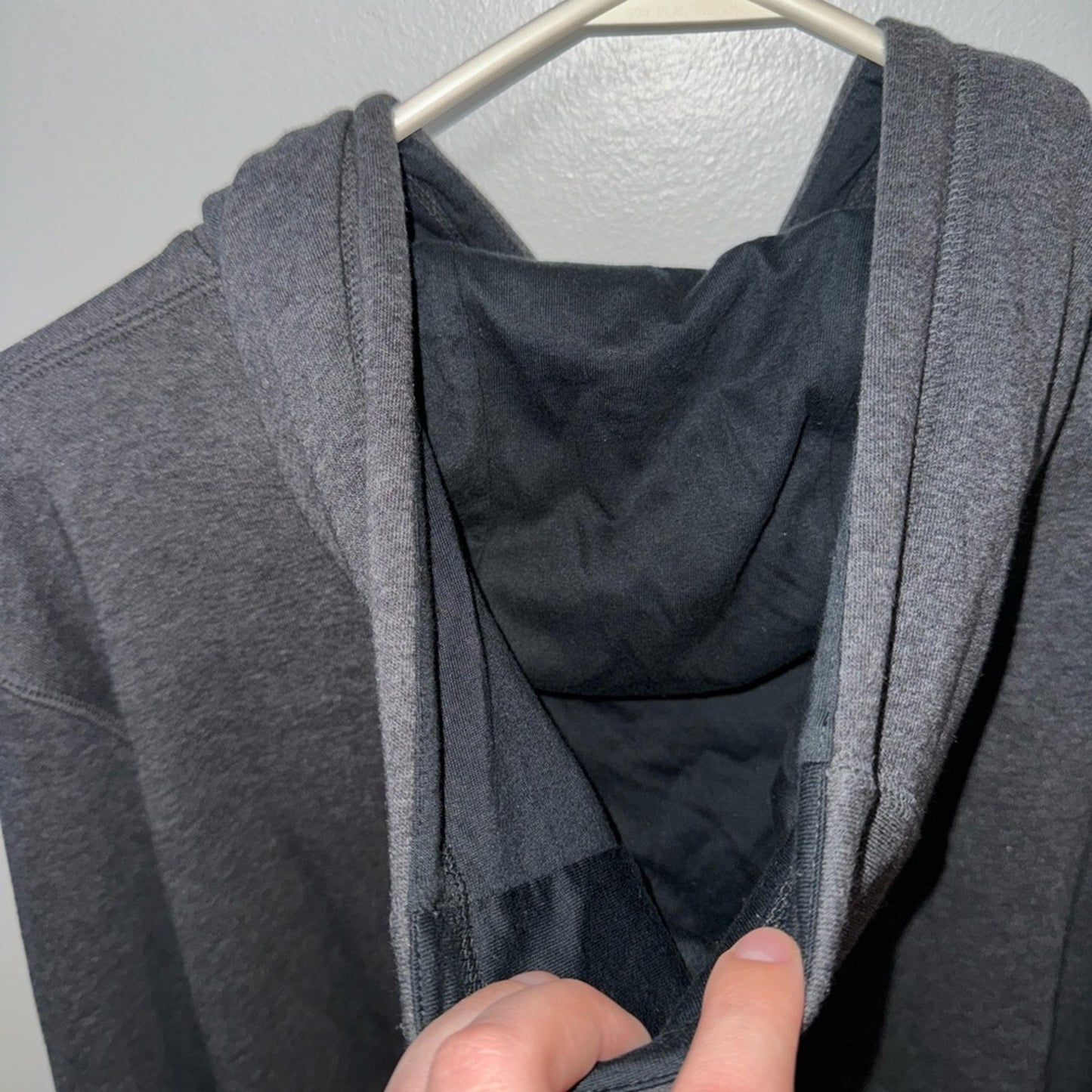 NWT LG Puma Dark Grey Heather and Black Logo Drycell Hoodie