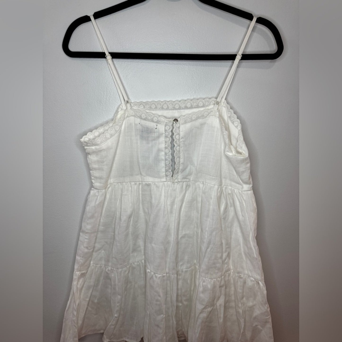 NWT SM Rue21 White with Blue Embroidered Pattern Dress