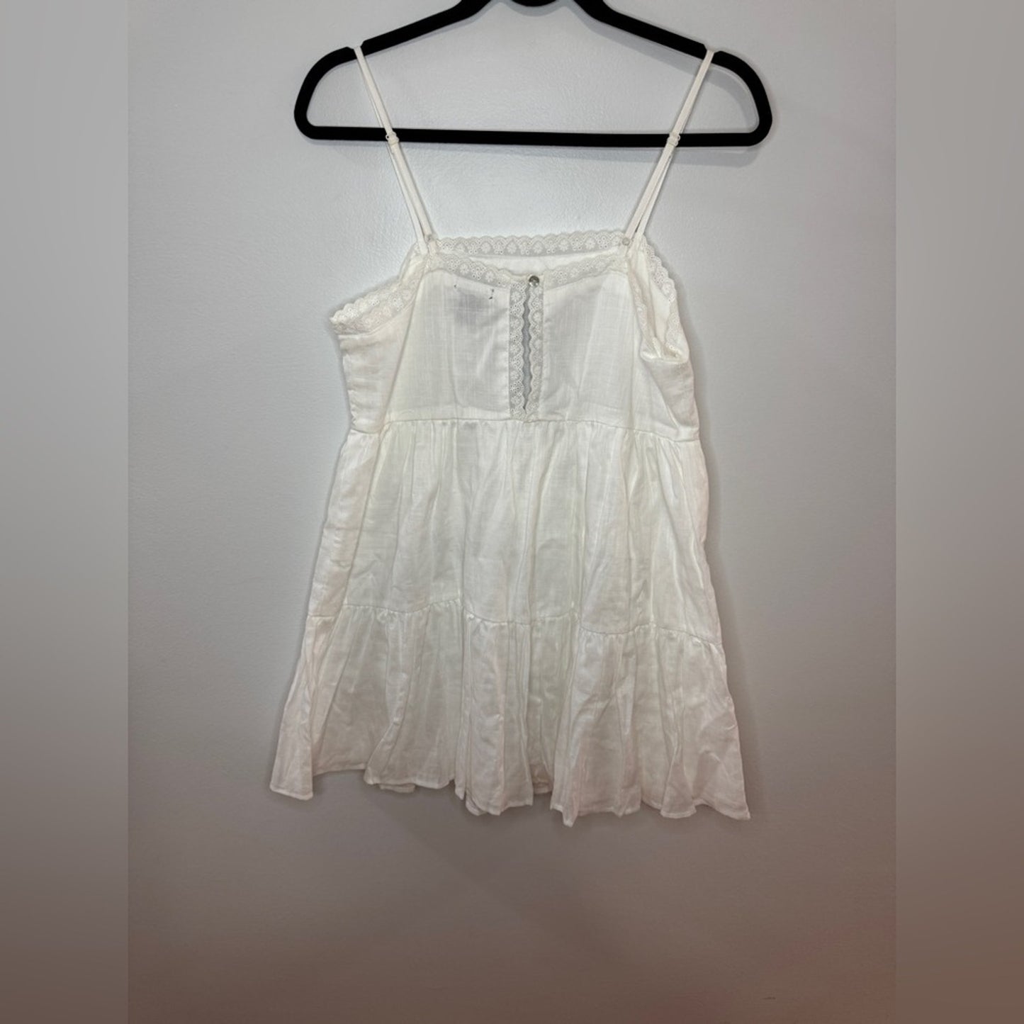 NWT SM Rue21 White with Blue Embroidered Pattern Dress