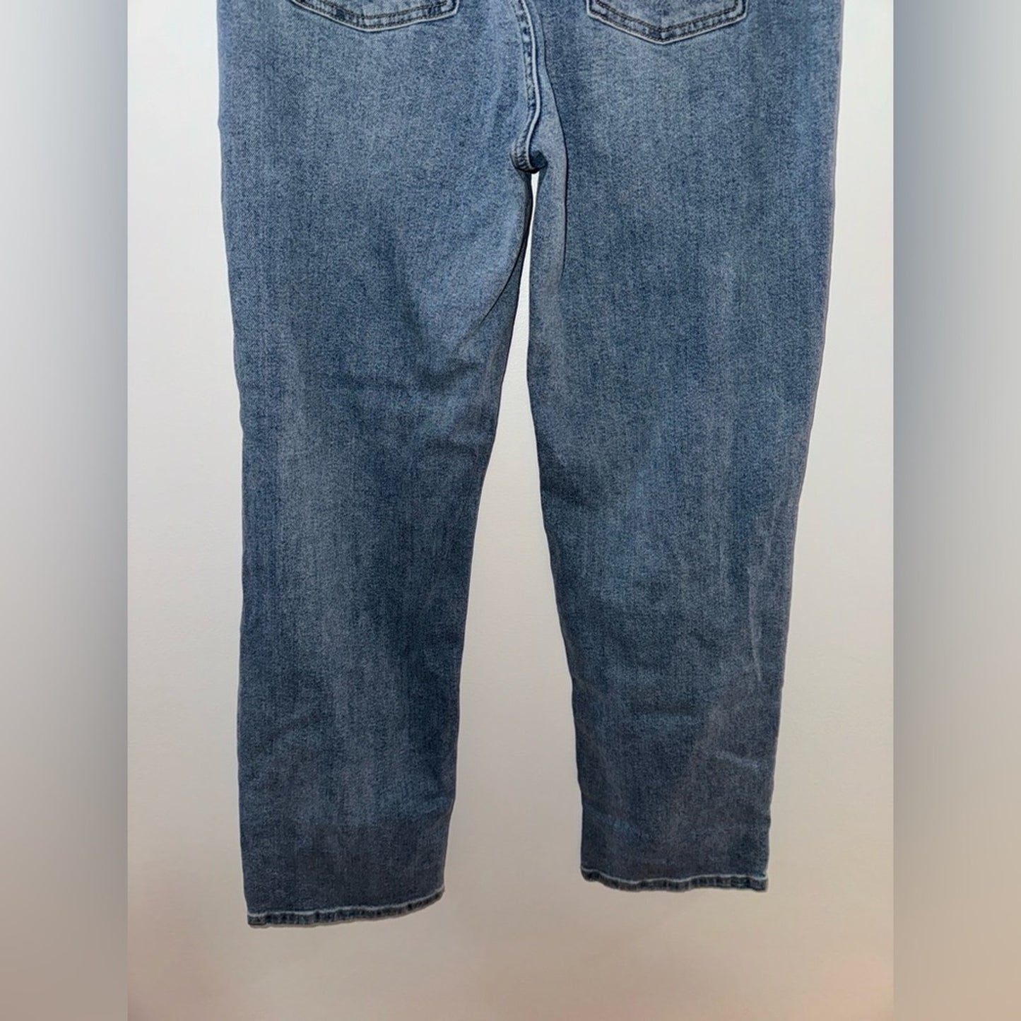 Pre-Owned Size 12 Wild Fable Light Blue Distressed Wide Leg Jeans