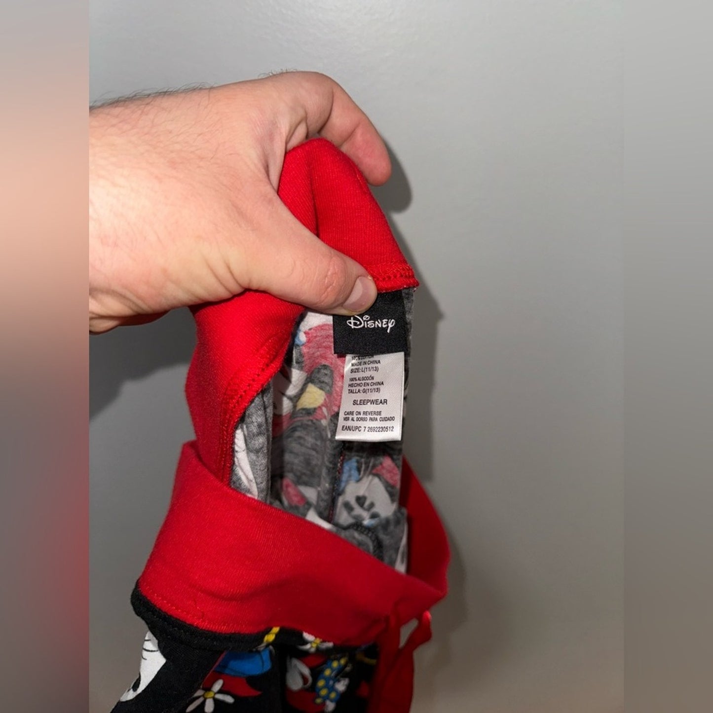 Pre-Owned LG Disney Black and Red Minnie Mouse Sleepwear Pants