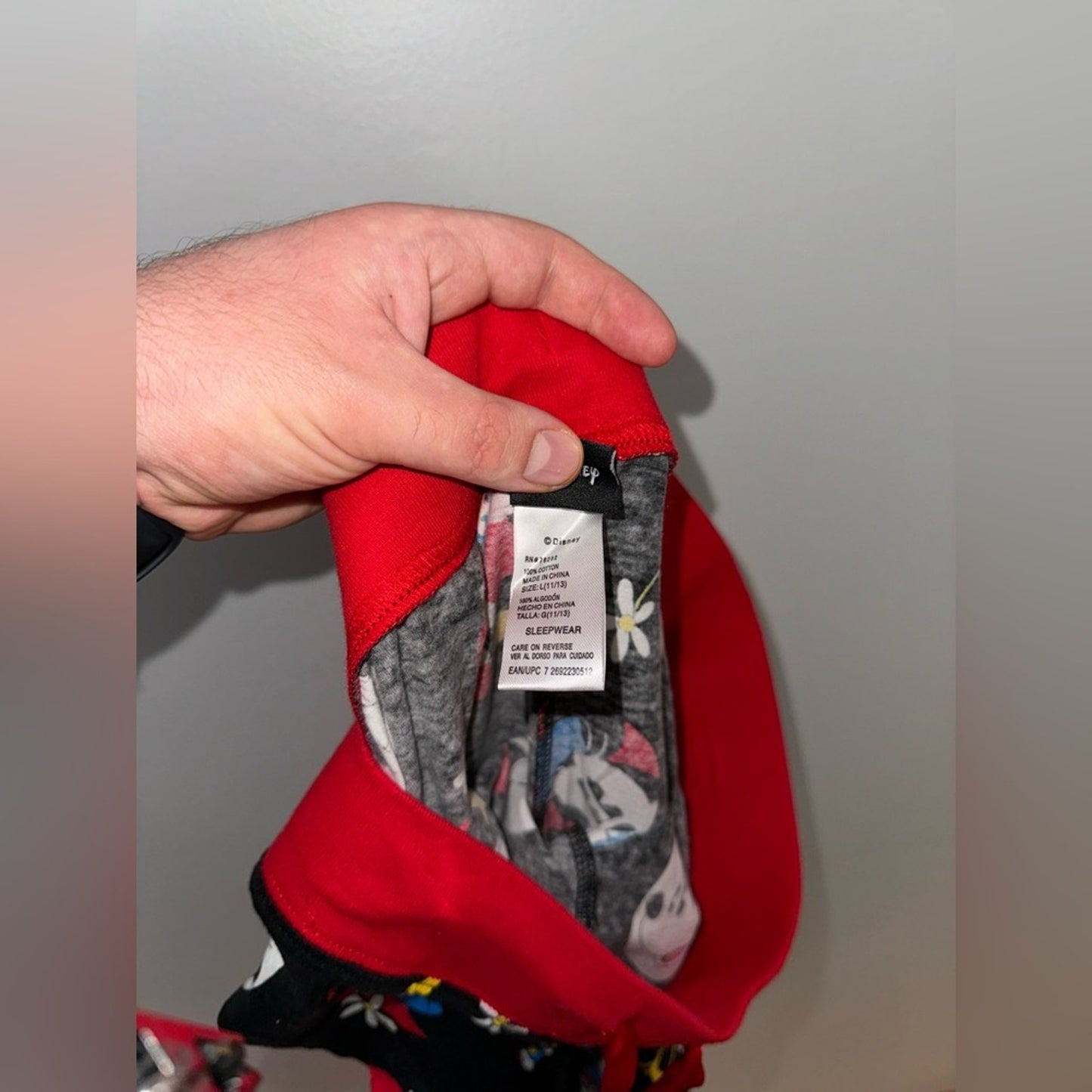 Pre-Owned LG Disney Black and Red Minnie Mouse Sleepwear Pants