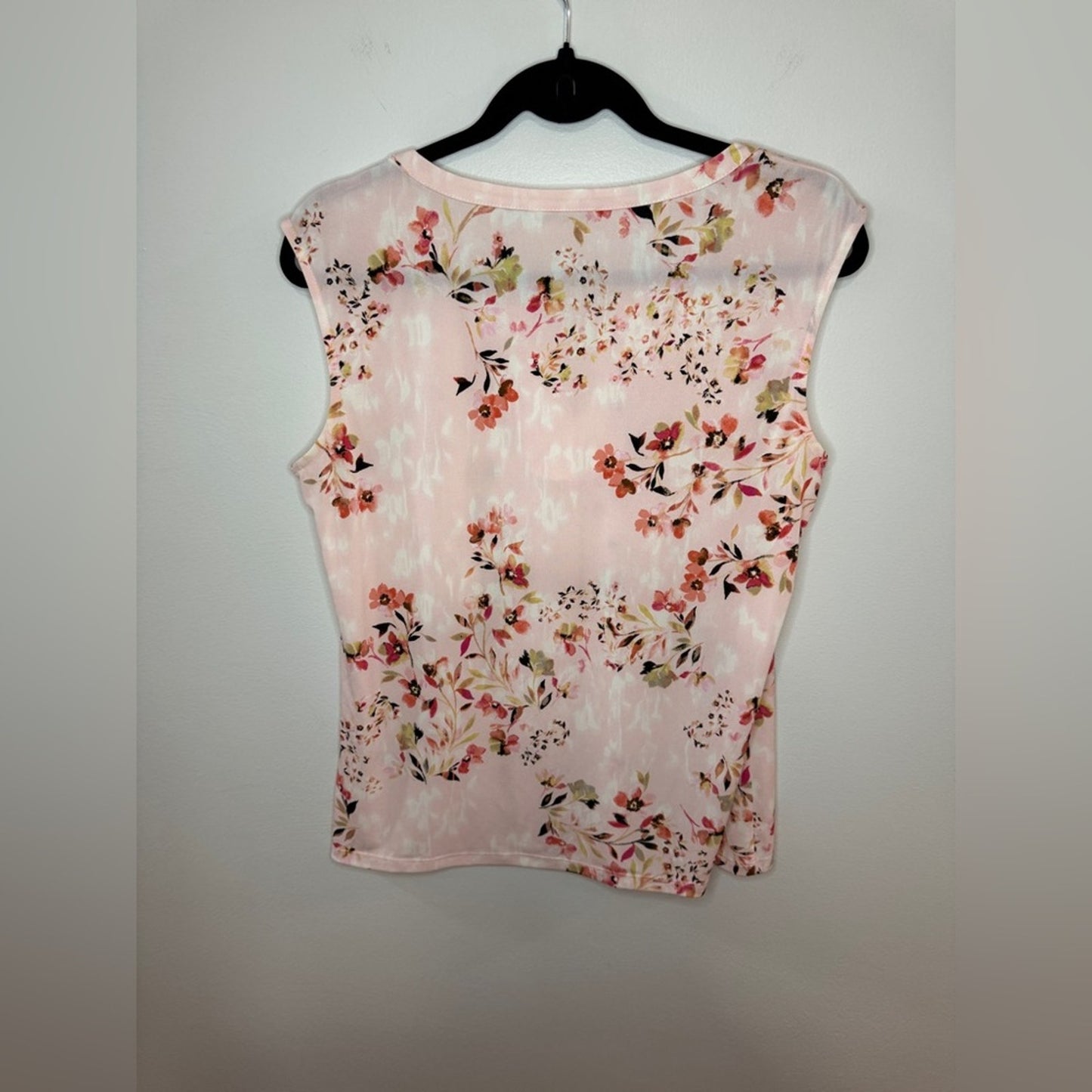 Pre-Owned MD Calvin Klein Pink Floral Print Tank Top