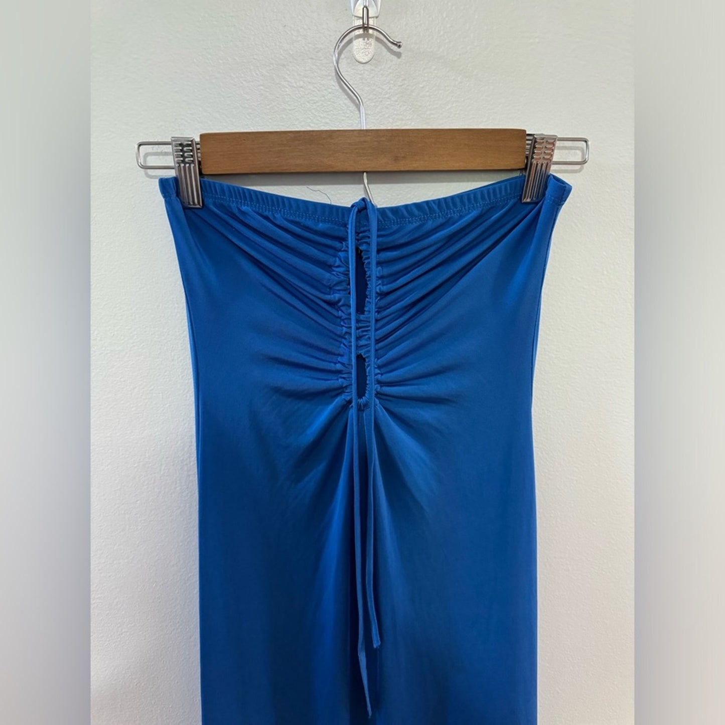 Pre-Owned MD Sincerely Jules Blue Strapless Tie Long Dress