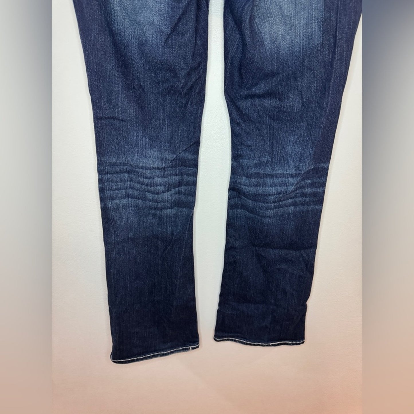 Pre-Owned 7/8 Regular Maurices Premium Denim Dark Wash Embellished Bootcut Jeans
