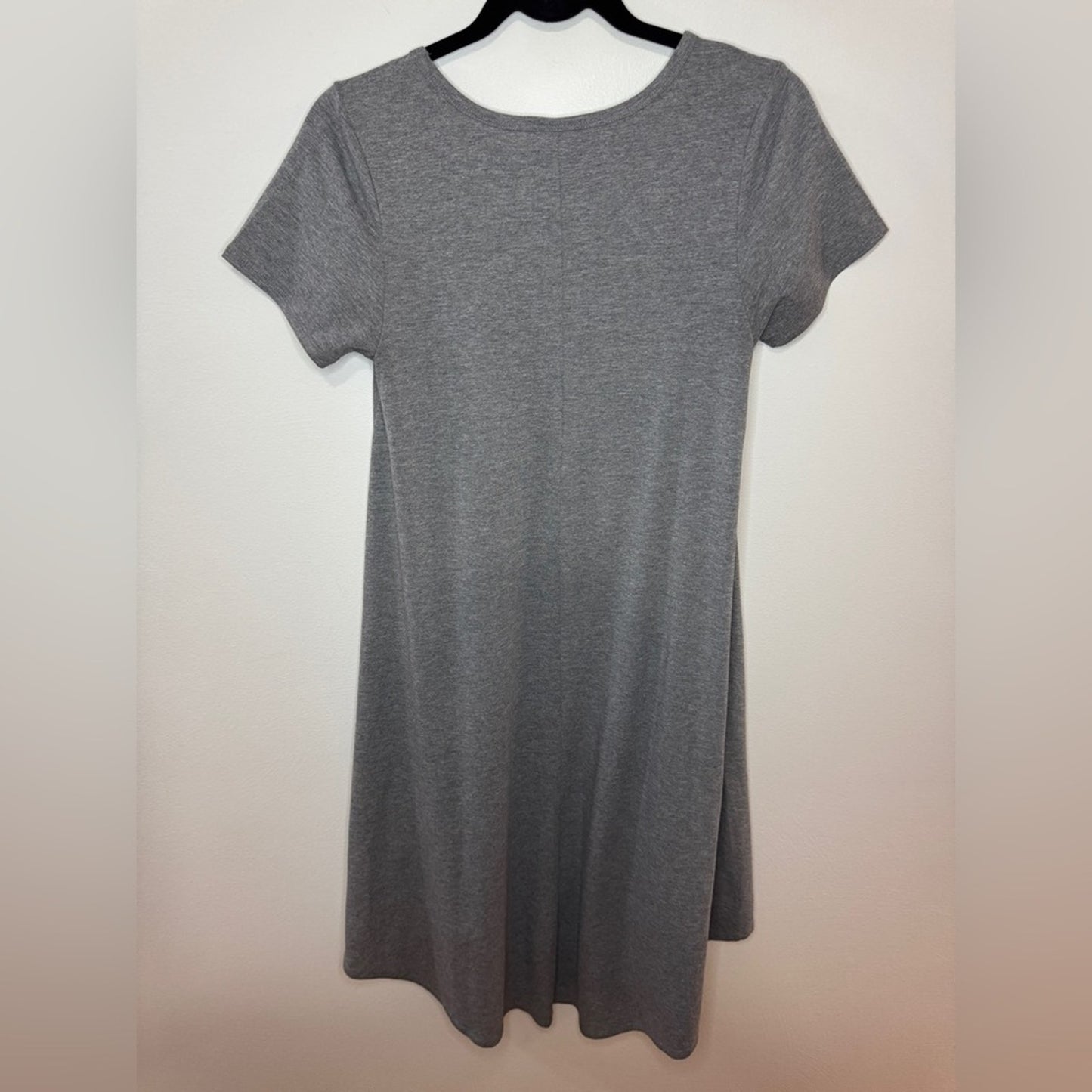Pre-Owned XXS Lularoe Heather Grey Cap Sleeve Pocket T-Shirt Dress