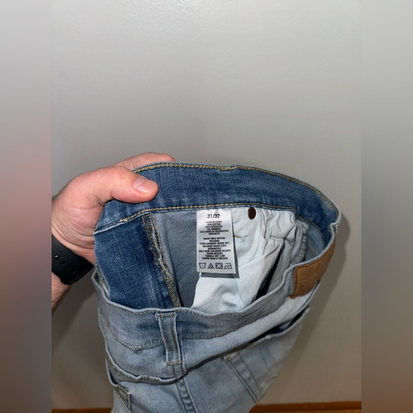 Pre-Owned W31xL32 Aeropostale Light Blue Distressed Super Skinny Jeans