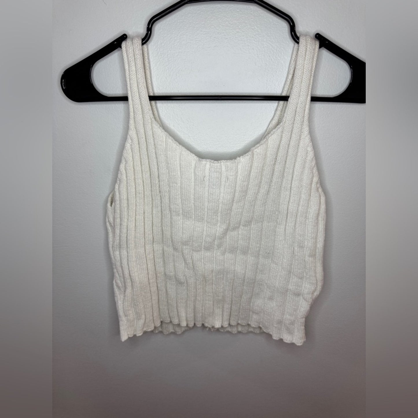 Pre-Owned XXL Wild Fable White Ribbed Knitted Tank Top