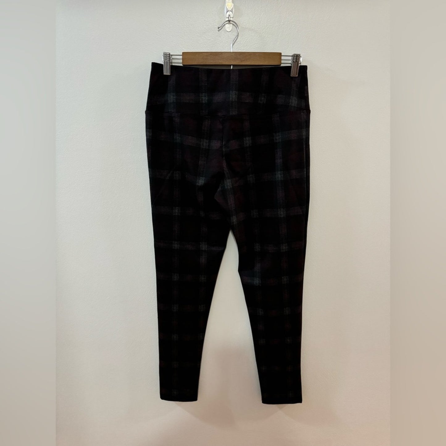 Pre-Owned MD Alexander Jordan Black and Grey Plaid Leggings