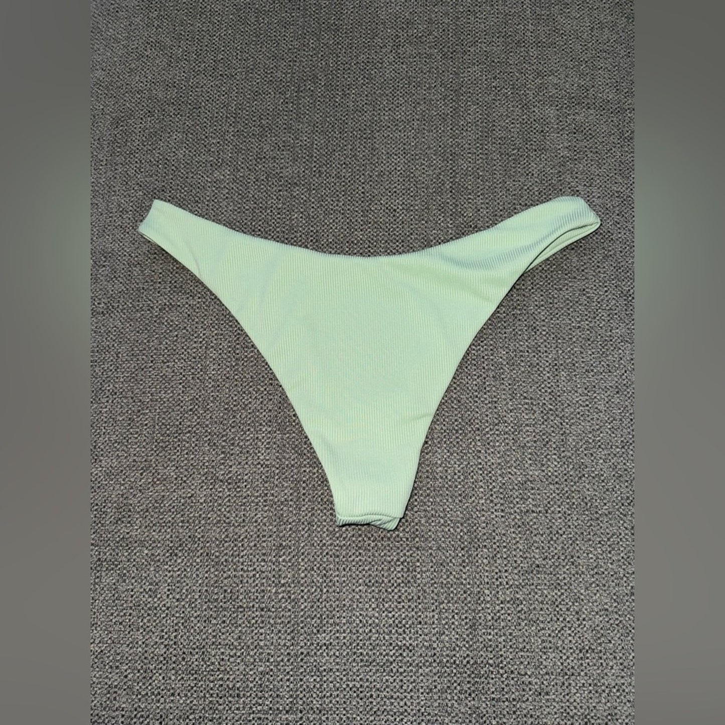 Pre-Owned LG SHEIN Green Ribbed Bikini Bottom
