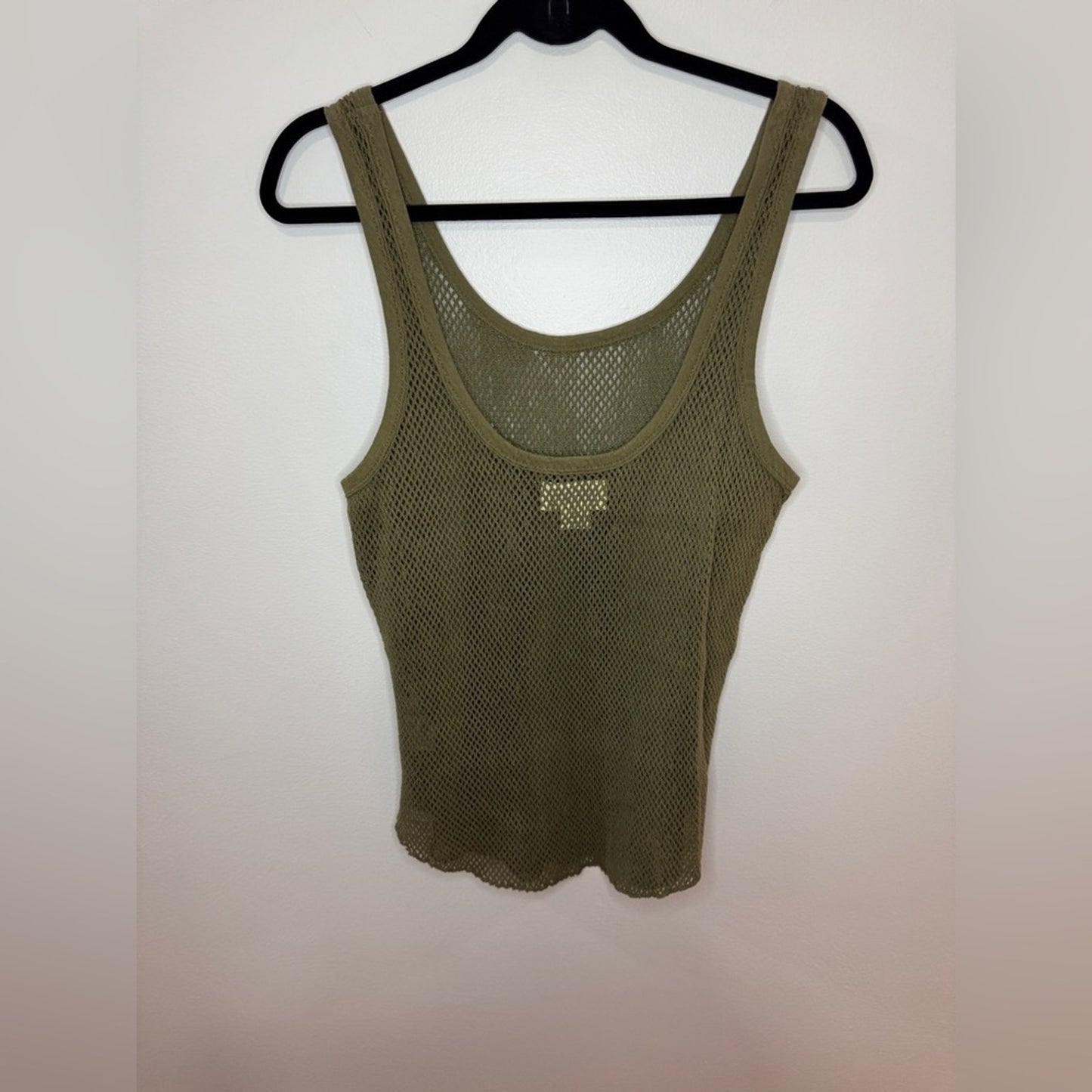 Pre-Owned MD Denim & Supply Ralph Lauren Olive Green Mesh Knit Tank Top