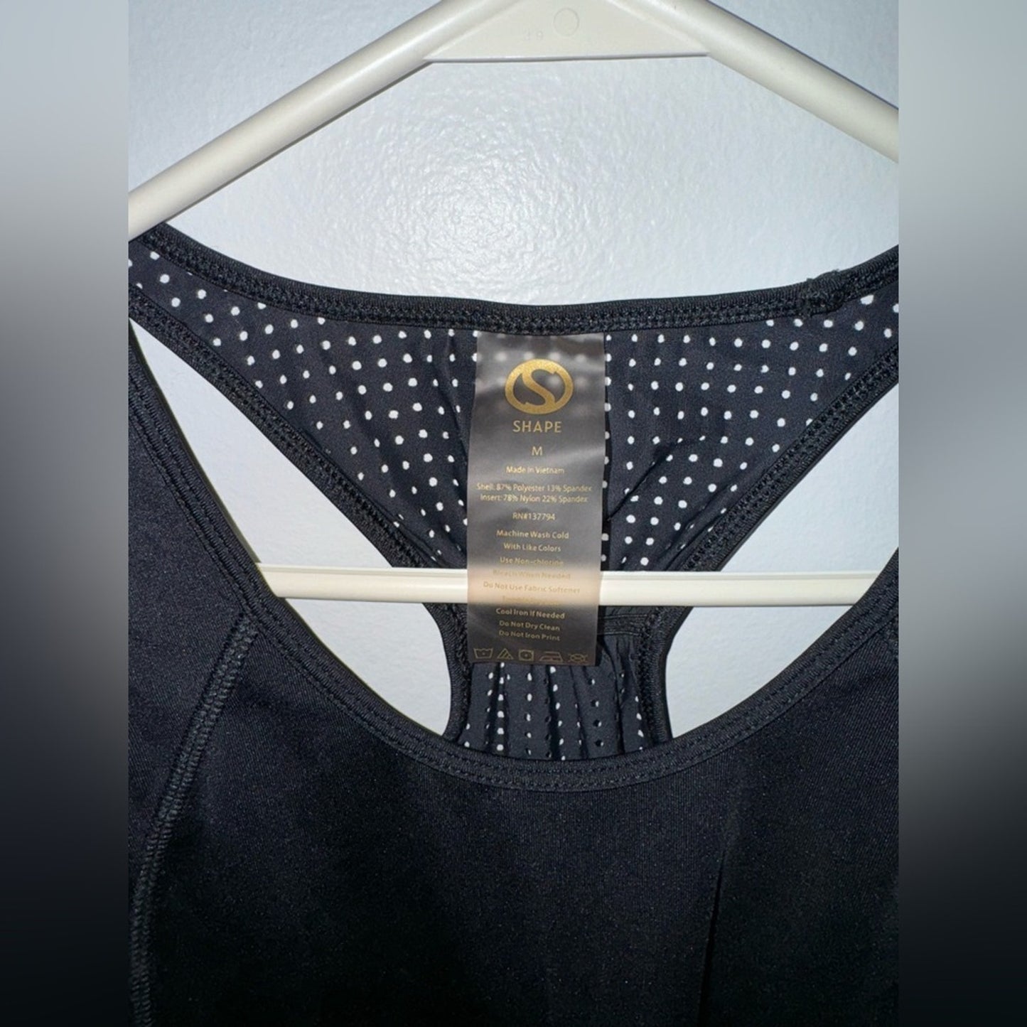 Pre-Owned MD Shape Black Athletic Tank Top