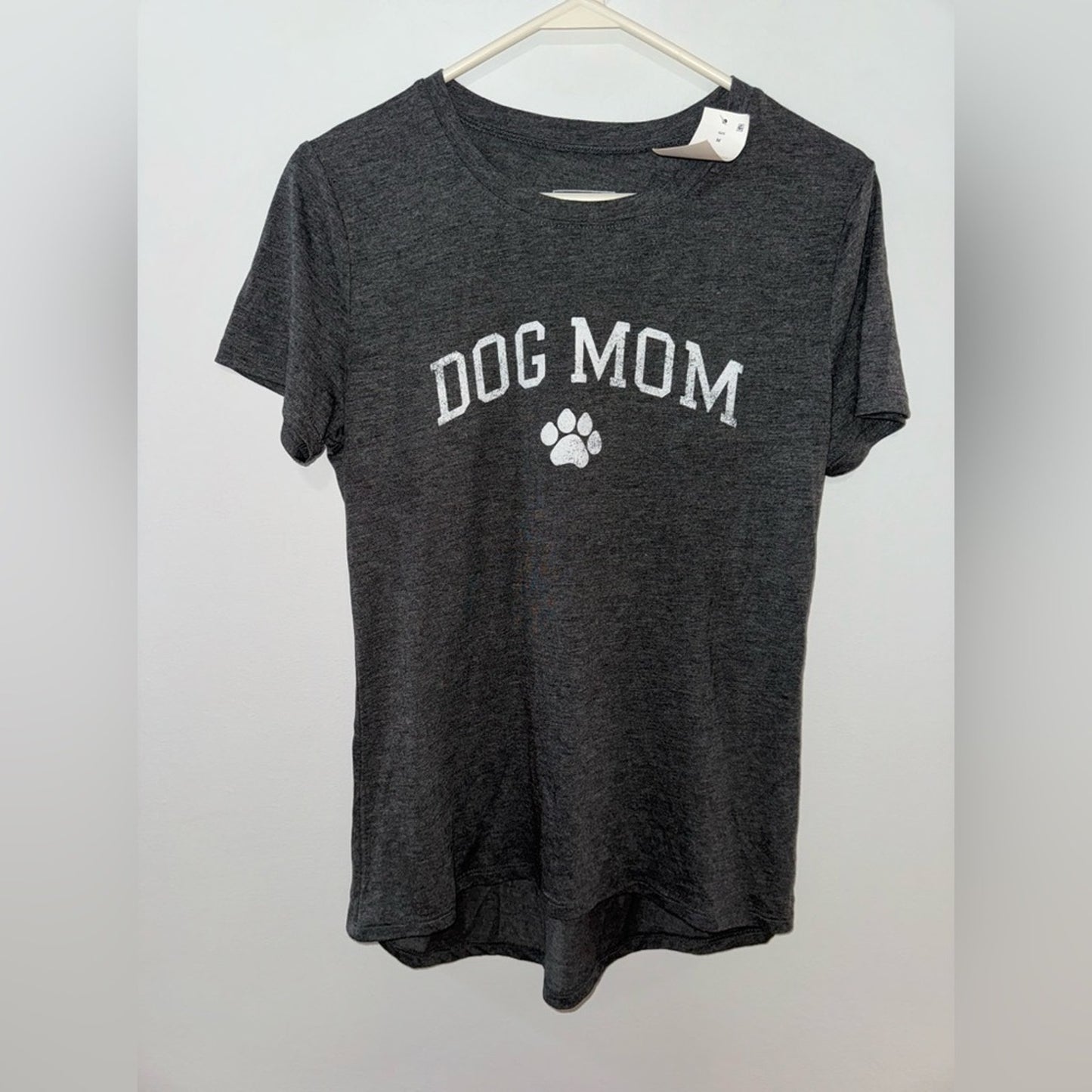 NWT MD Modern Lux Dark Heather Grey Dog Mom Graphic T-Shirt