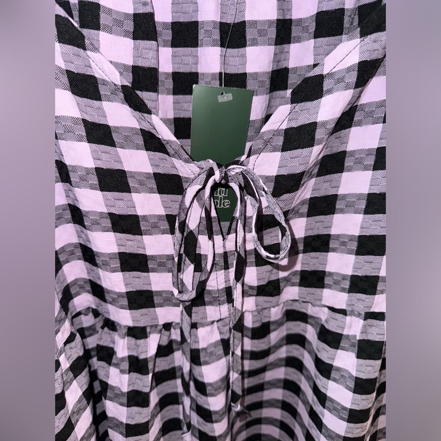 NWT LG Wild Fable Black/Pink Checker Print Dress