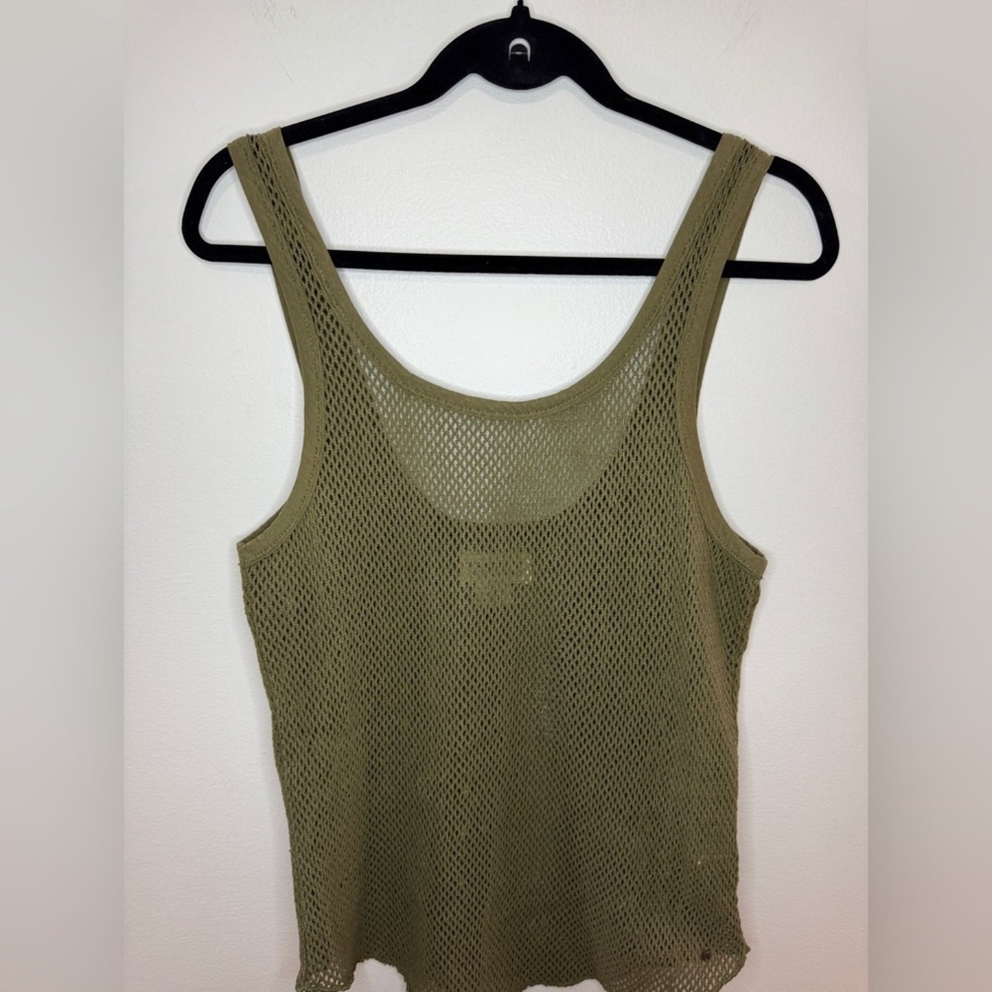 Pre-Owned MD Denim & Supply Ralph Lauren Olive Green Mesh Knit Tank Top