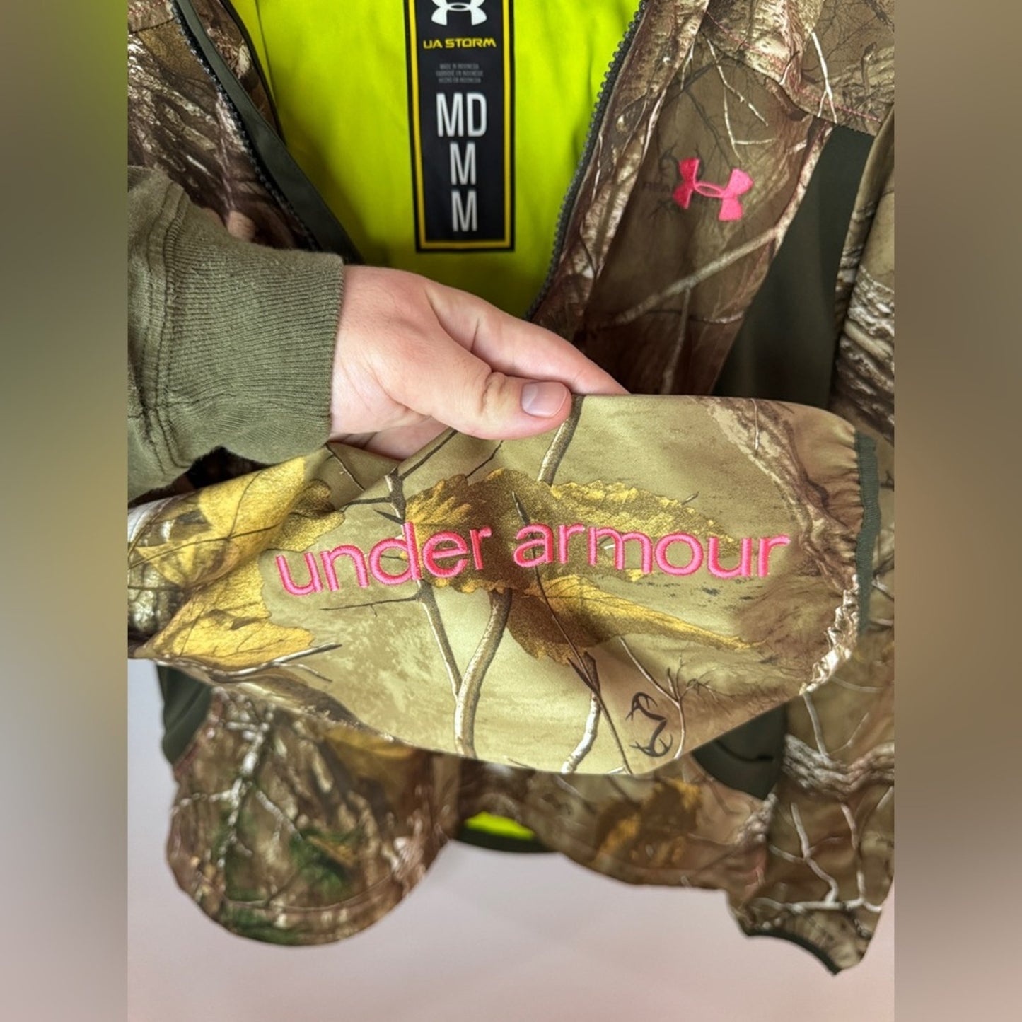 Pre-Owned MD Under Armour Real Tree Camo Half Zip Jacket