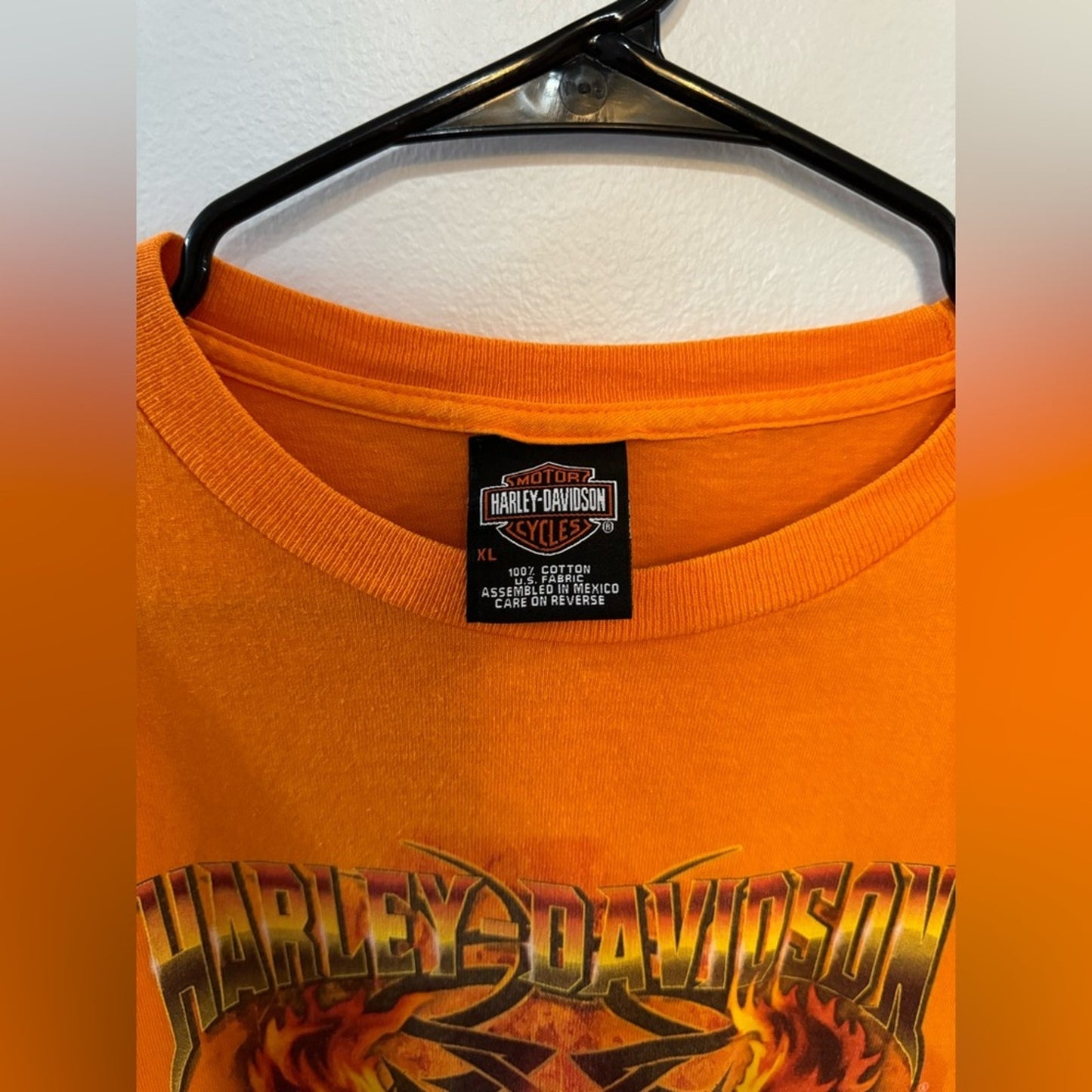 Pre-Owned XL Harley Davidson Vintage Orange Virginia Beach VA 2005 T-Shirt