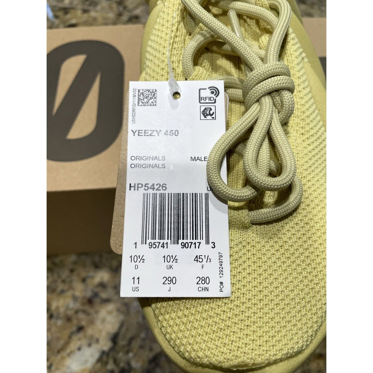 DS Adidas Yeezy 450 Sulfur Men’s Size 11 *SHIPS FAST*