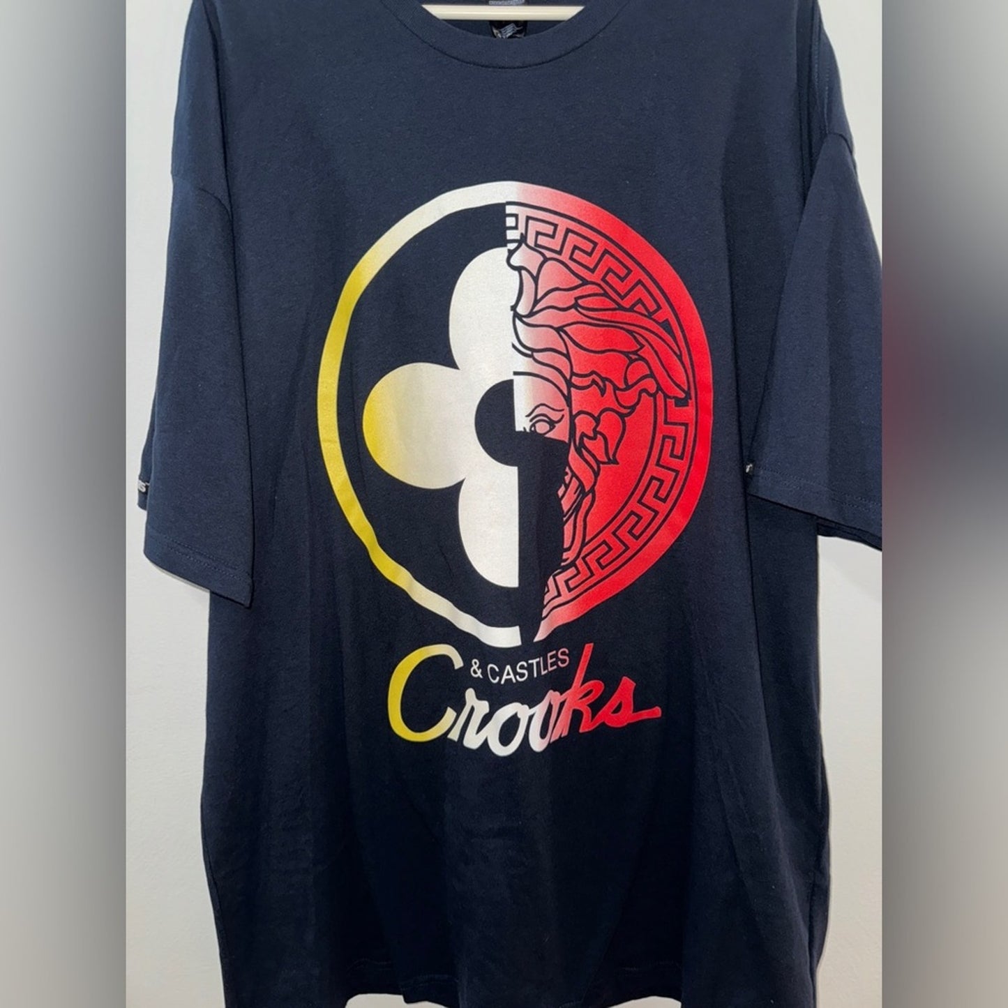 NWT XXL Crooks and Castles Navy Blue Graphic Logo T-Shirt