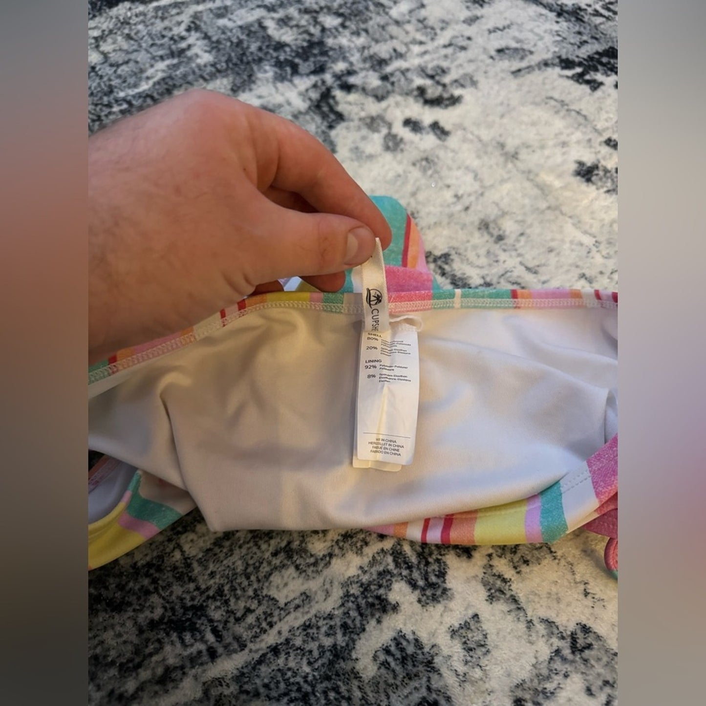 Pre-Owned LG Cupshe Multicolor Striped Tie Bikinj Bottom