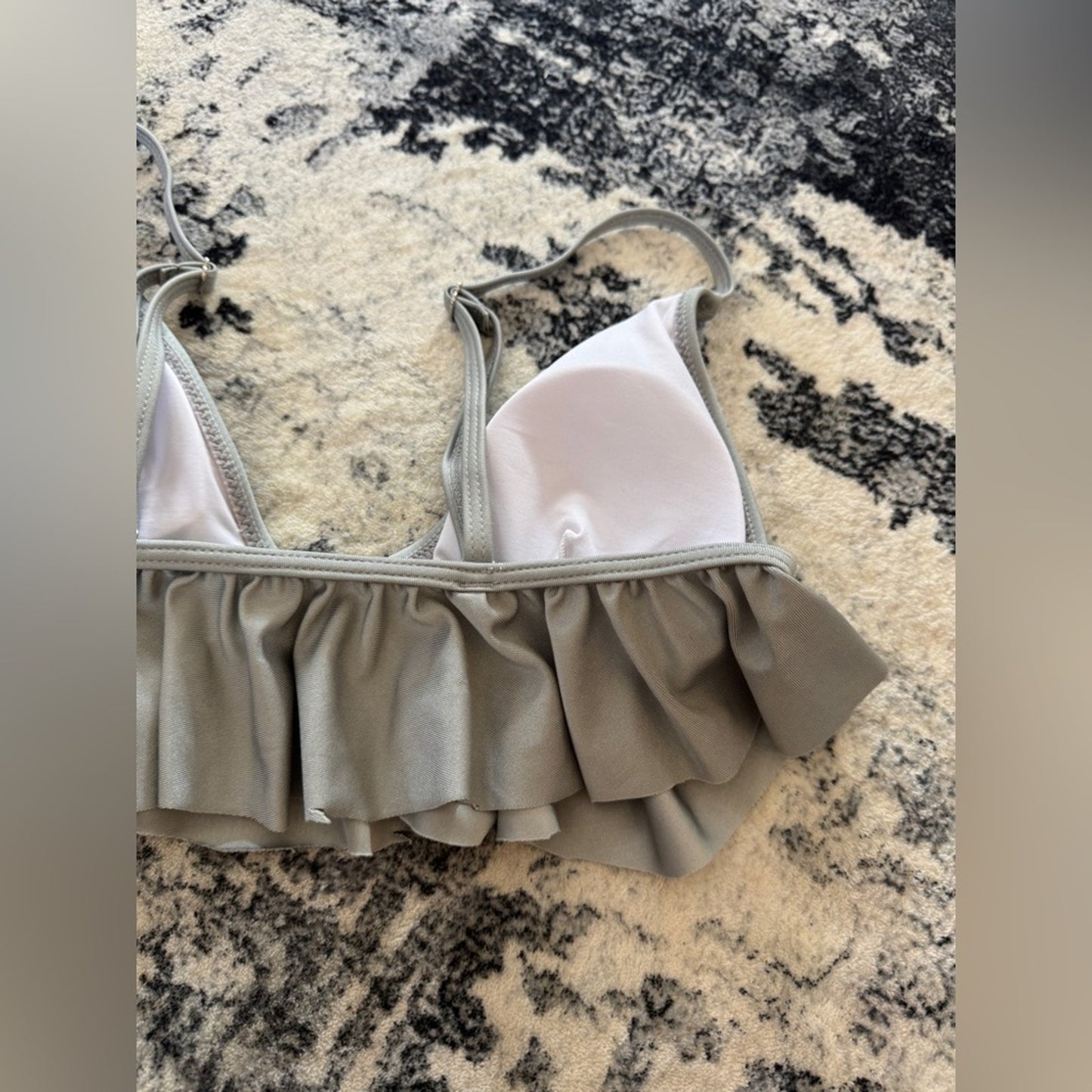 Pre-Owned SM Unbranded Grey Ruffle Bikini Bottom