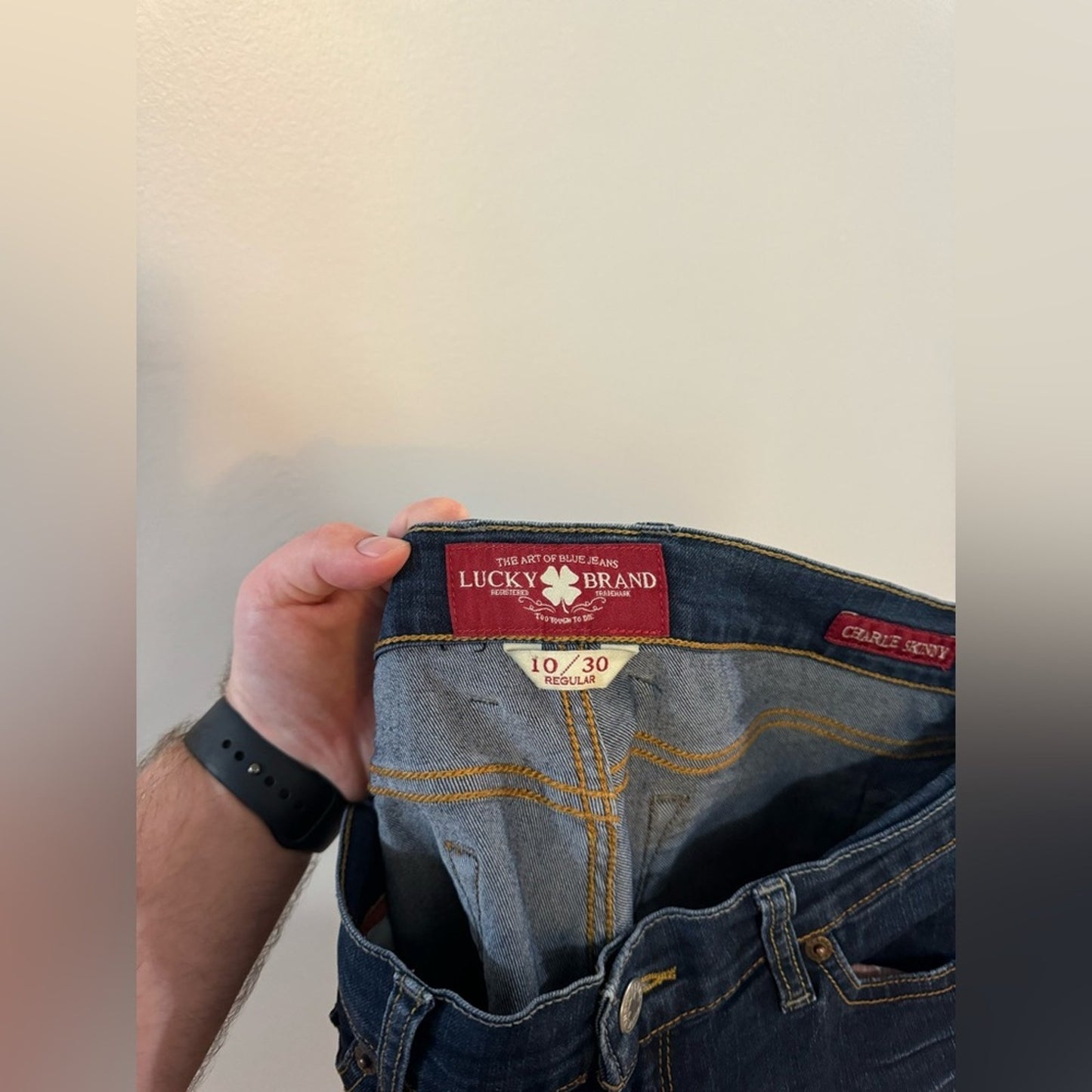 Pre-Owned Size 10 Lucky Brand Dark Blue Charlie Skinny Jeans