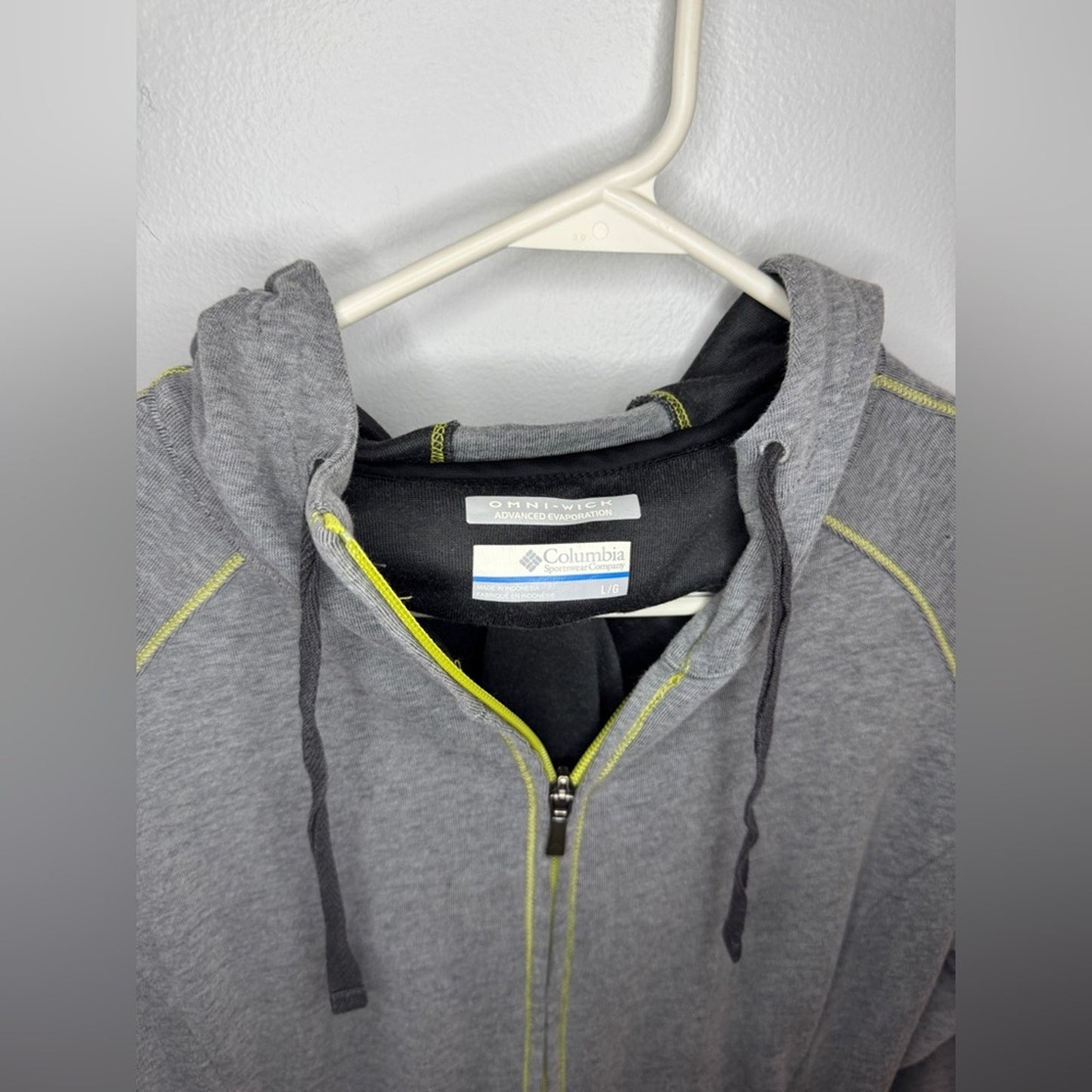 Pre-Owned LG Columbia Heather Grey Zip-Up Hoodie